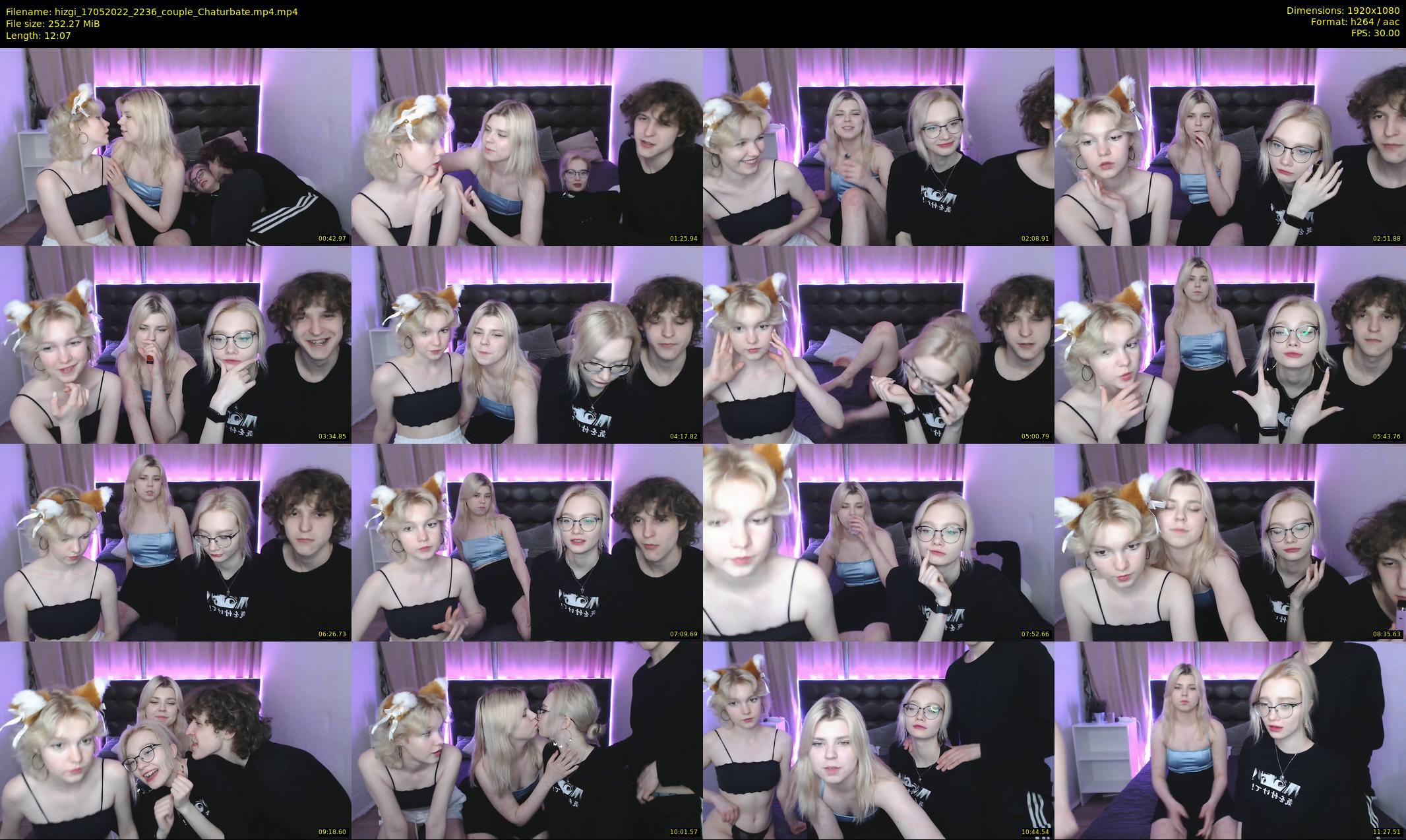 hizgi — 13 minute Chaturbate couple cam show recording, 1080p, May 17, 2022