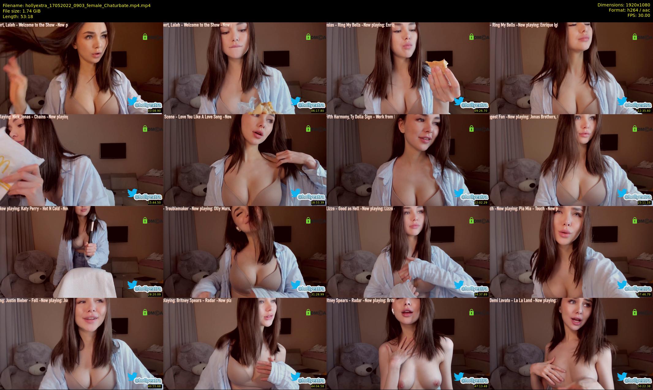 hollyextra — 54 minute Chaturbate female cam show recording, 1080p, May 17, 2022