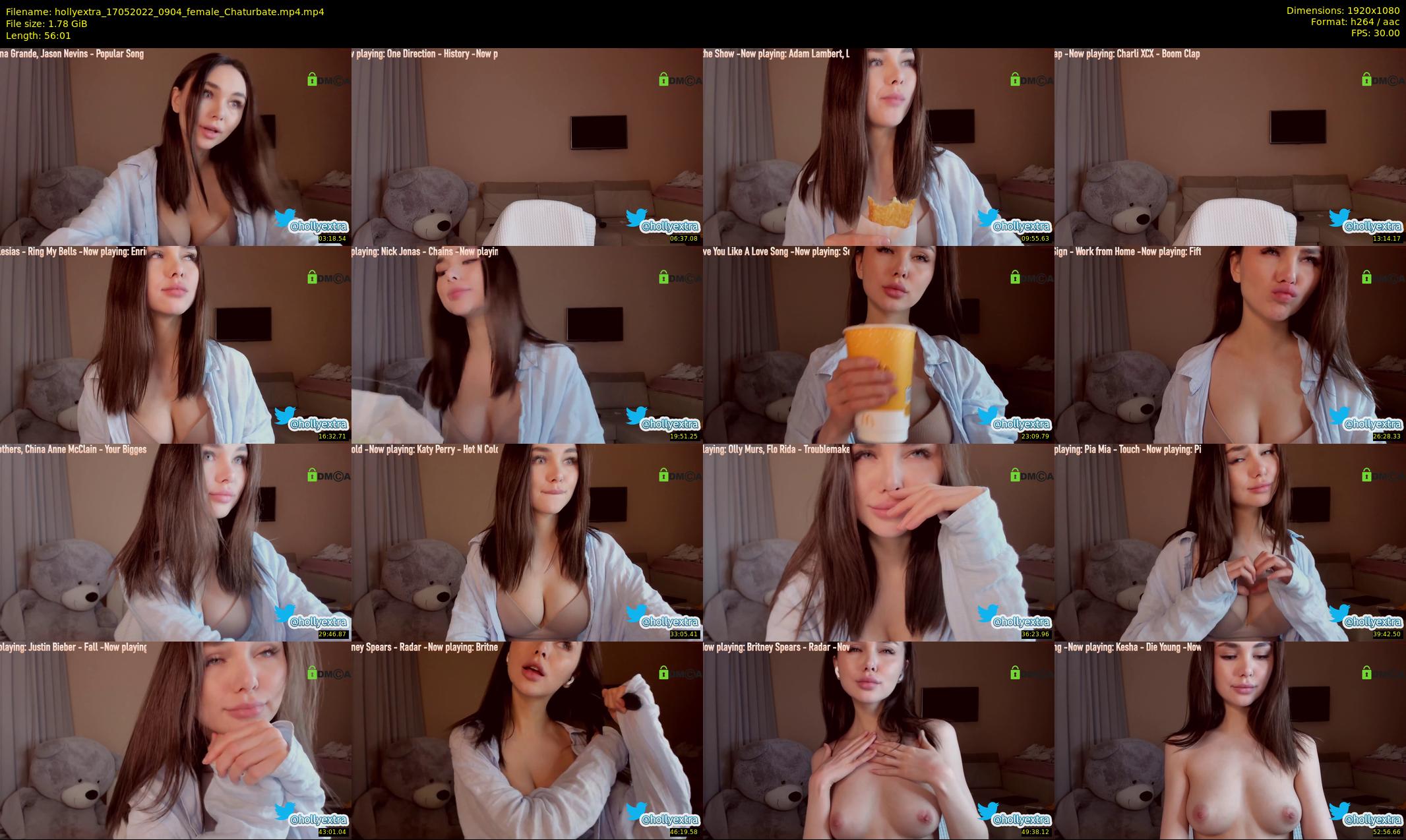 hollyextra — 57 minute Chaturbate female cam show recording, 1080p, May 17, 2022