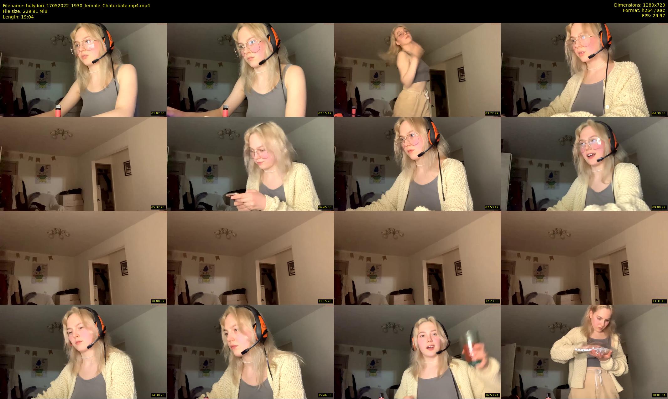 holydori — 20 minute Chaturbate female cam show recording, 720p, May 17, 2022