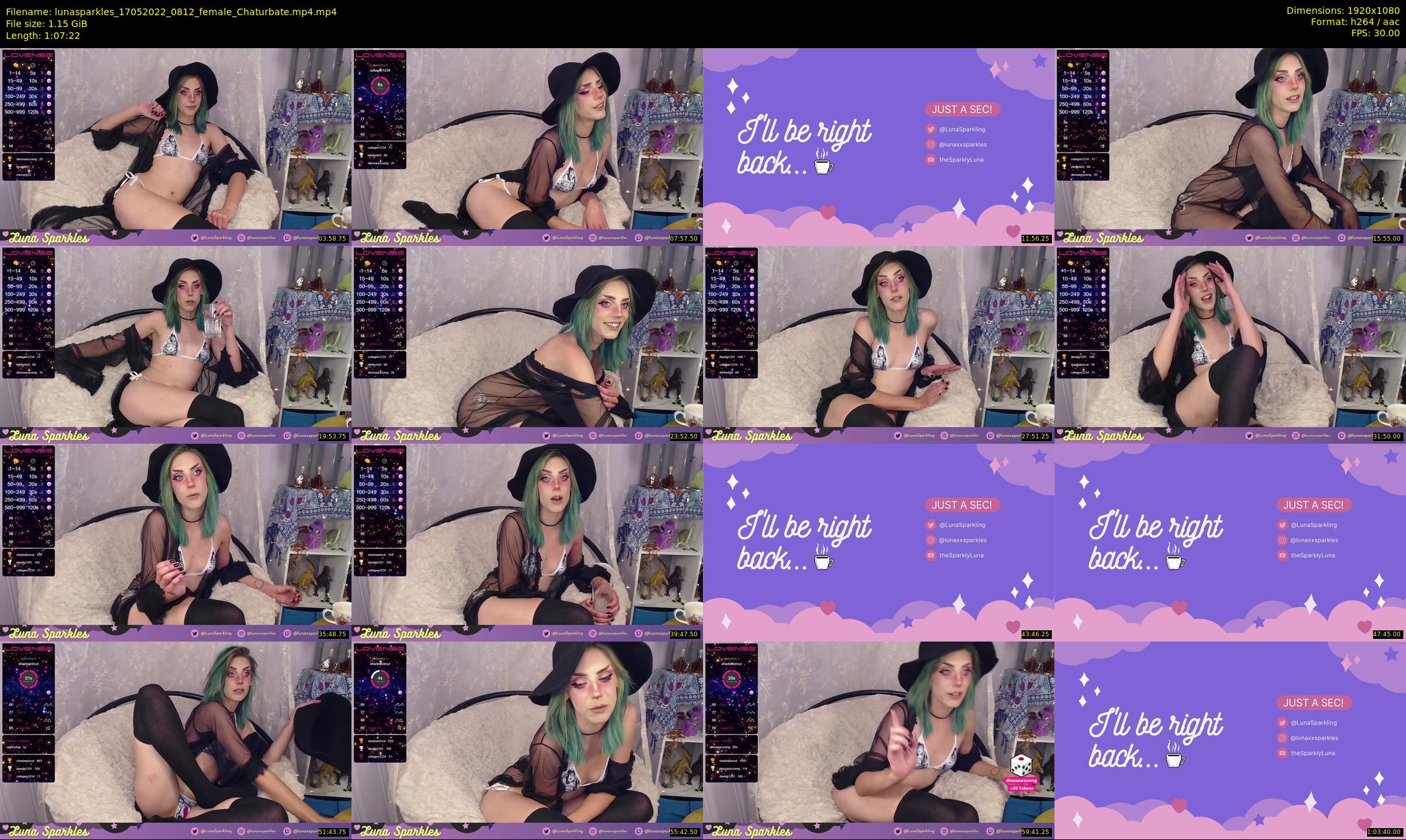 lunasparkles — 68 minute Chaturbate female cam show recording, 1080p, May 17, 2022