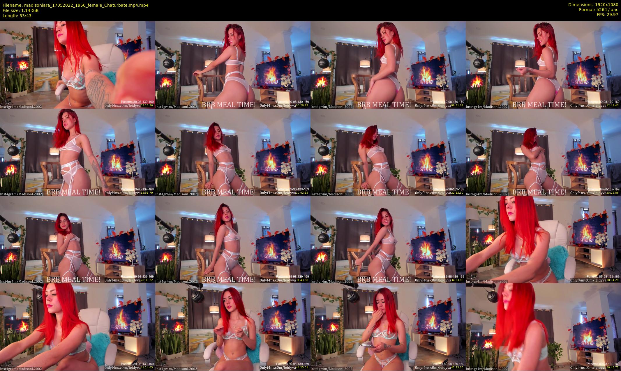madisonlara — 54 minute Chaturbate female cam show recording, 1080p, May 17, 2022