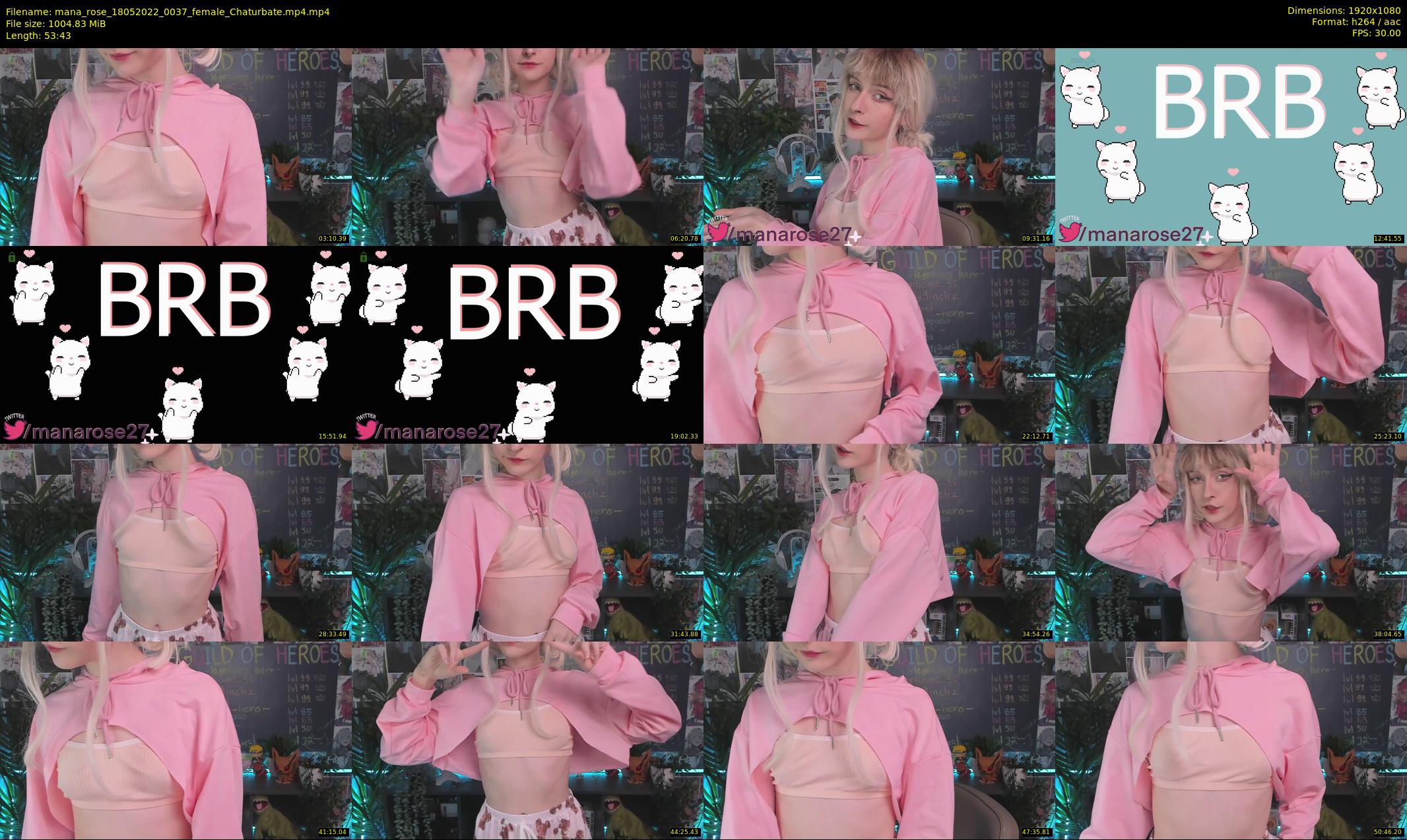 mana_rose — 54 minute Chaturbate female cam show recording, 1080p, May 18, 2022