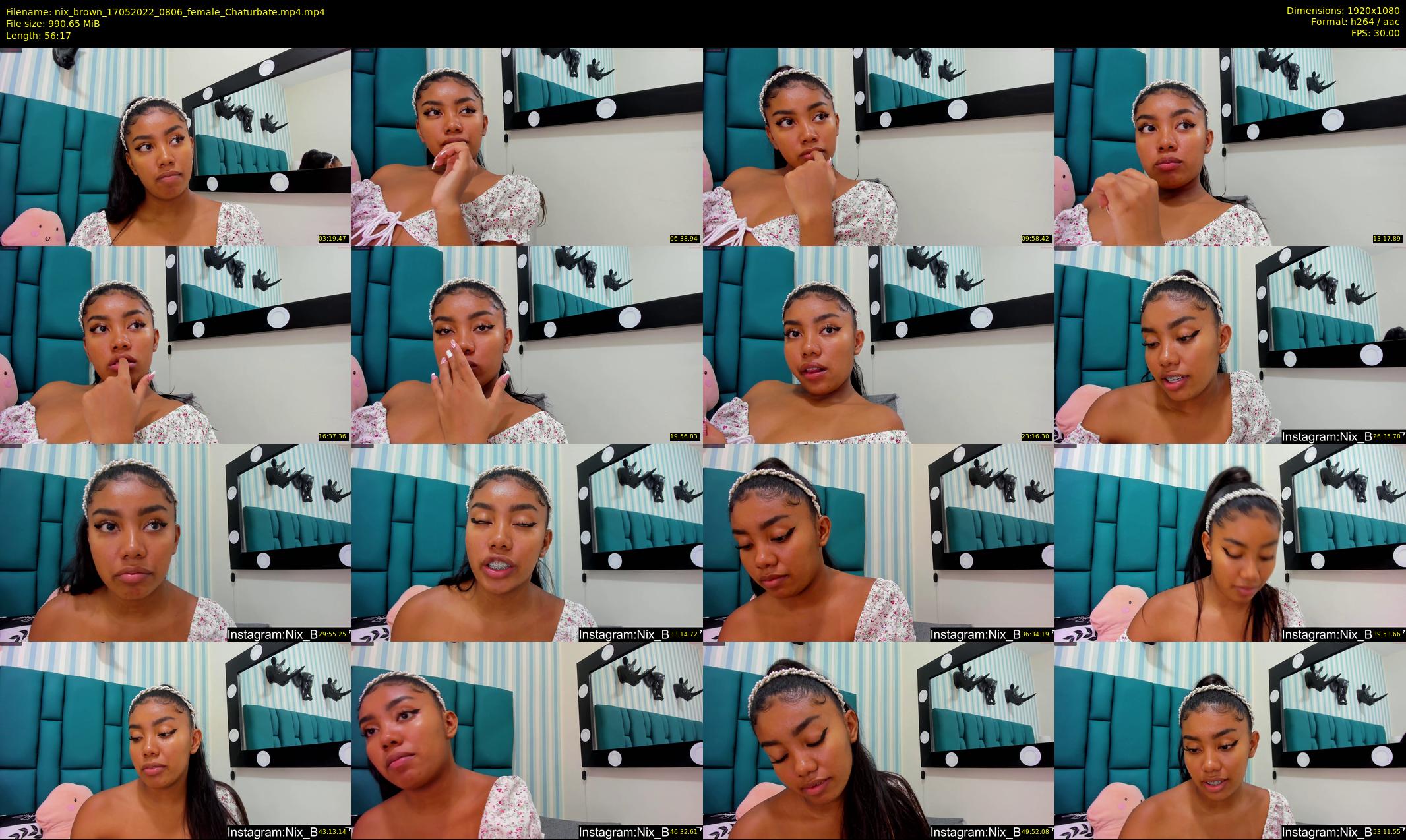 nix_brown — 57 minute Chaturbate female cam show recording, 1080p, May 17, 2022