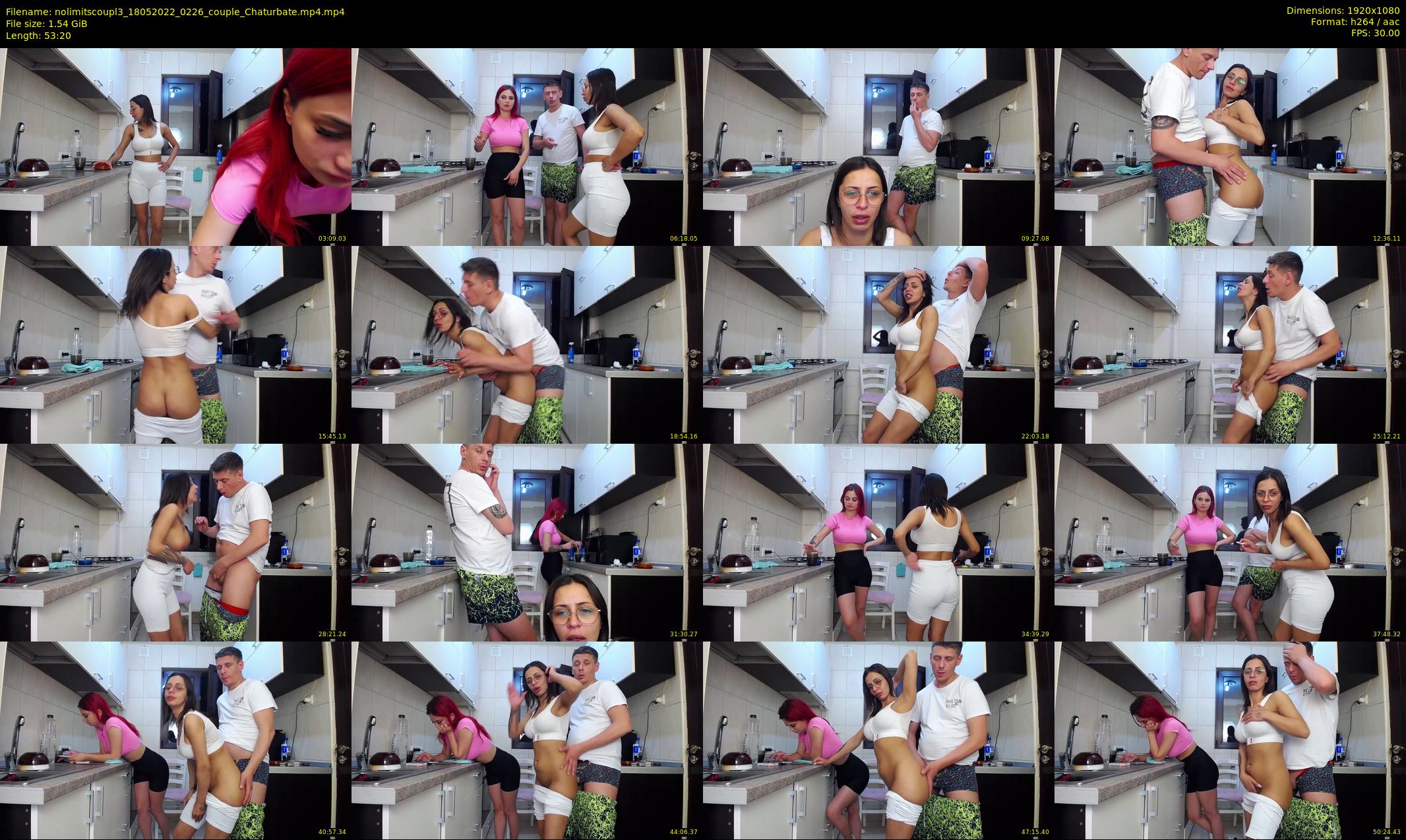 nolimitscoupl3 — 54 minute Chaturbate couple cam show recording, 1080p, May 18, 2022