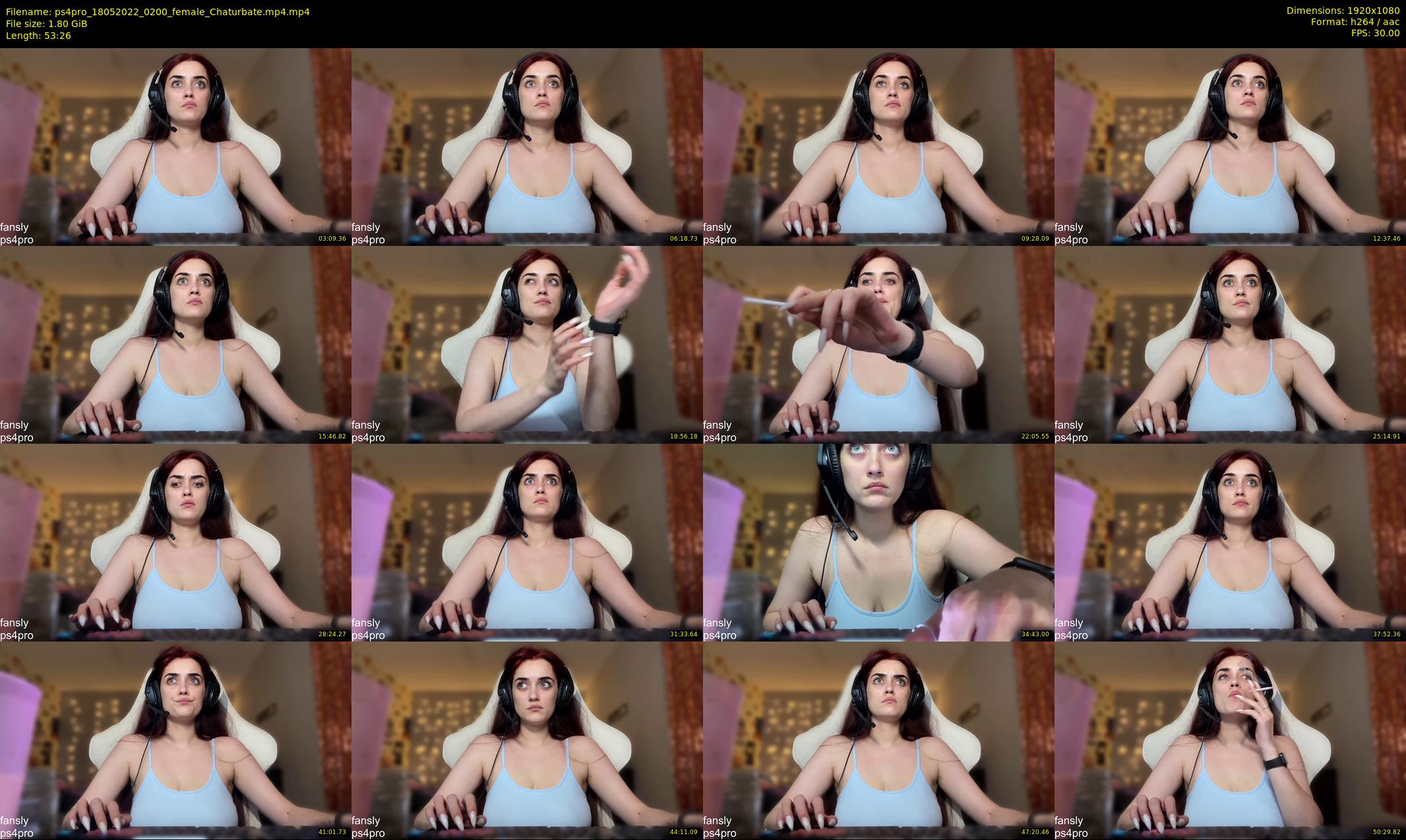 ps4pro — 54 minute Chaturbate female cam show recording, 1080p, May 18, 2022