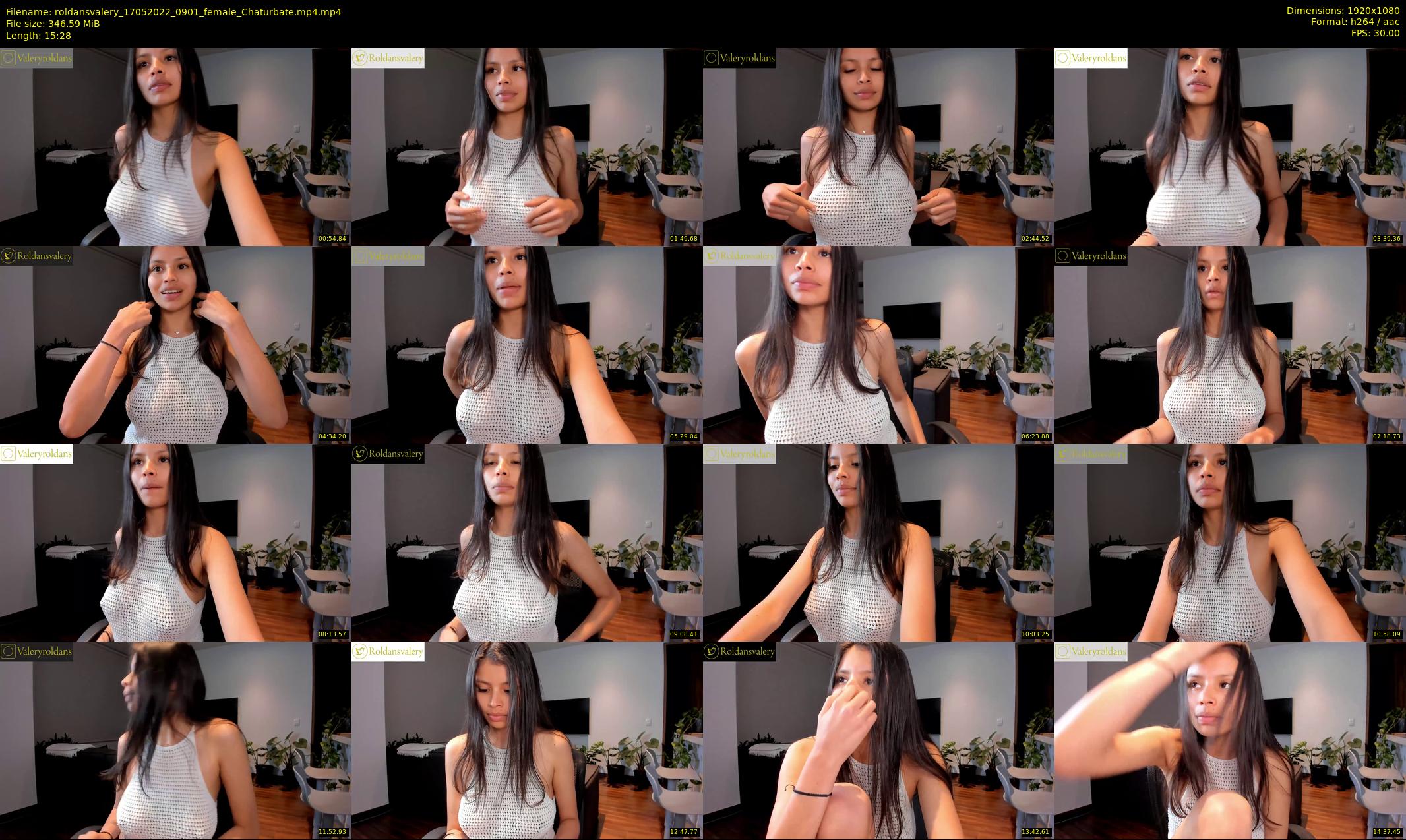roldansvalery — 16 minute Chaturbate female cam show recording, 1080p, May 17, 2022