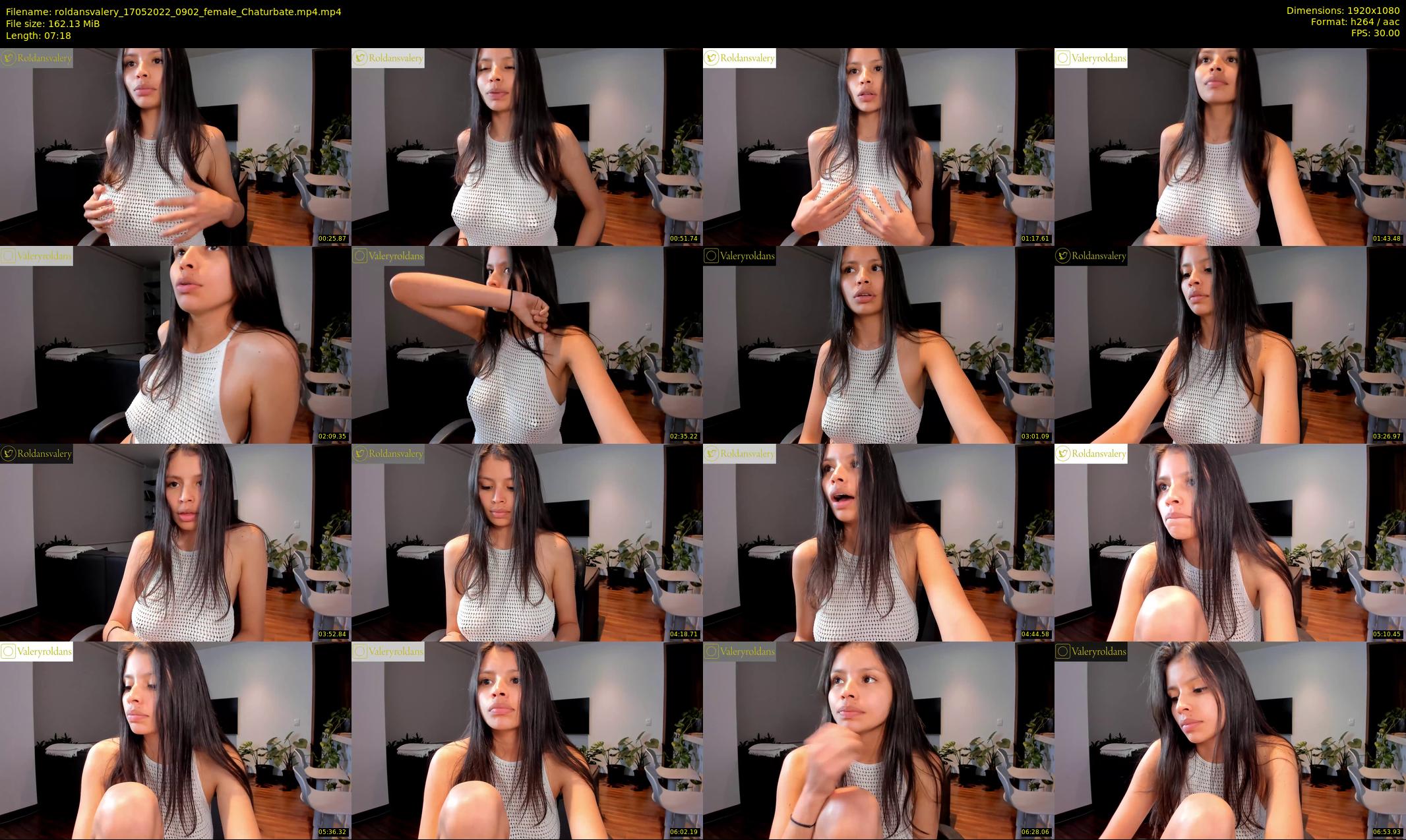 roldansvalery — 8 minute Chaturbate female cam show recording, 1080p, May 17, 2022