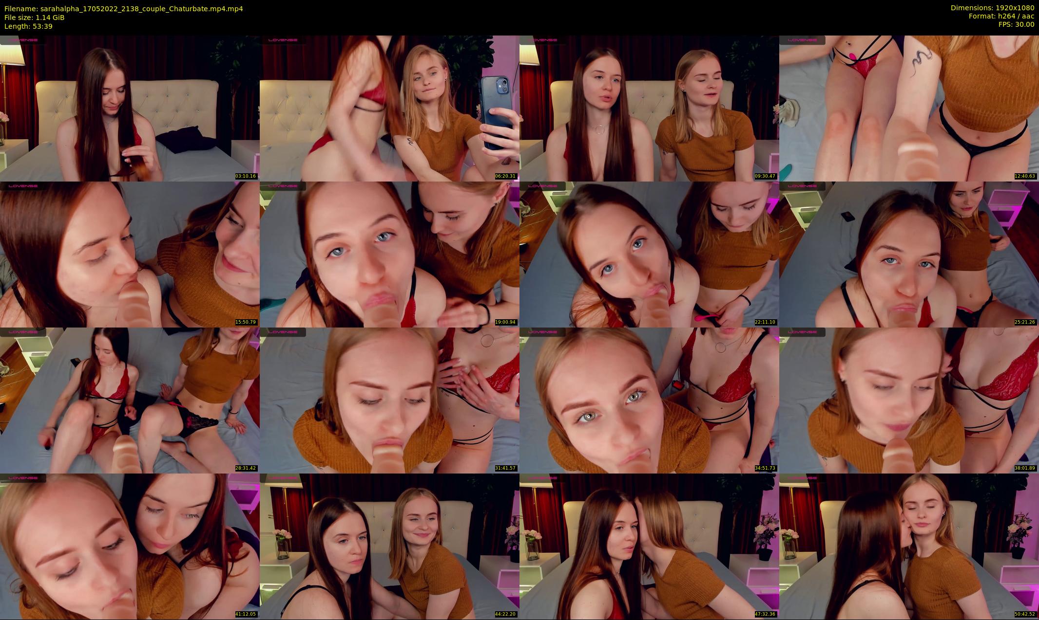 sarahalpha — 54 minute Chaturbate couple cam show recording, 1080p, May 17, 2022
