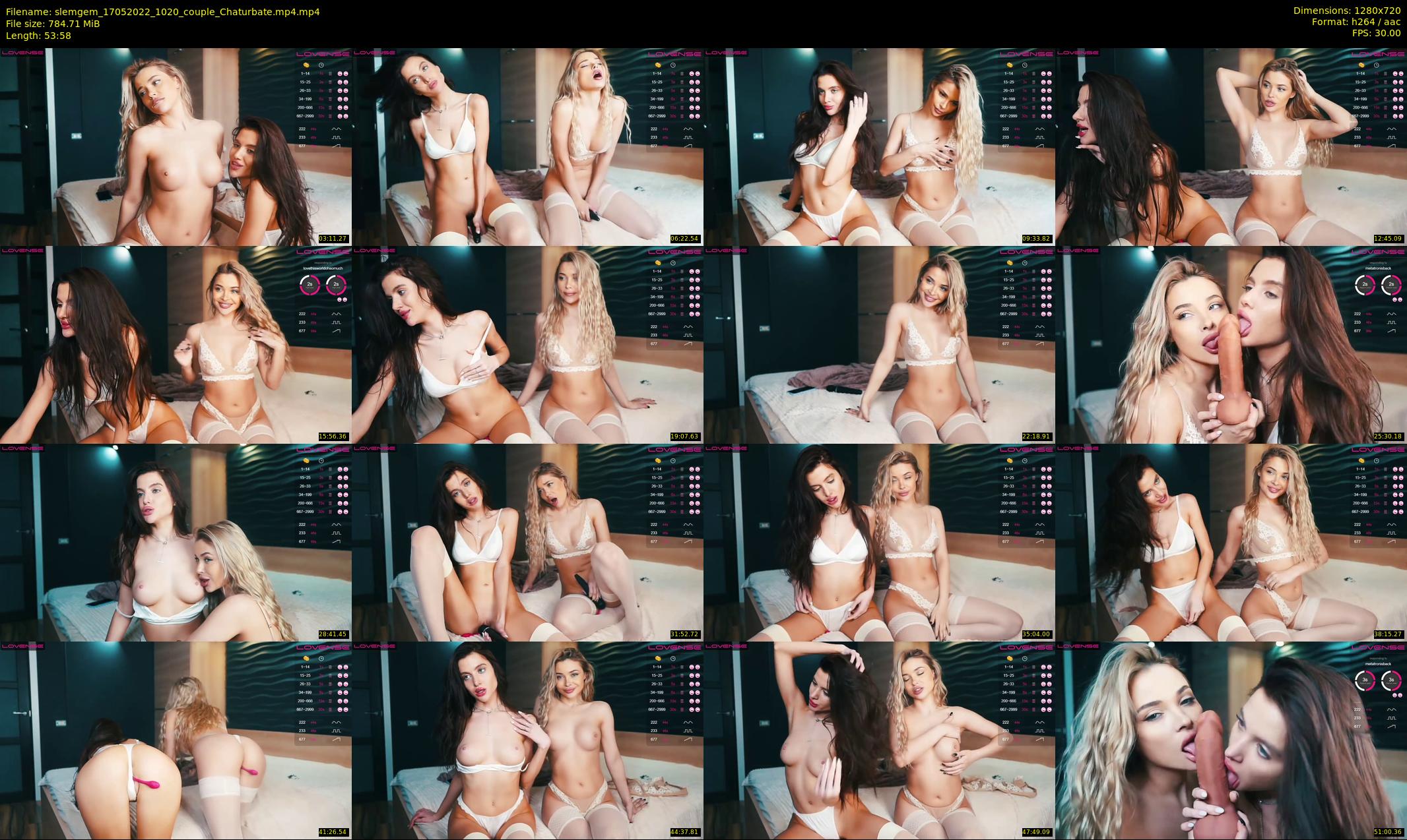 slemgem — 54 minute Chaturbate couple cam show recording, 720p, May 17, 2022