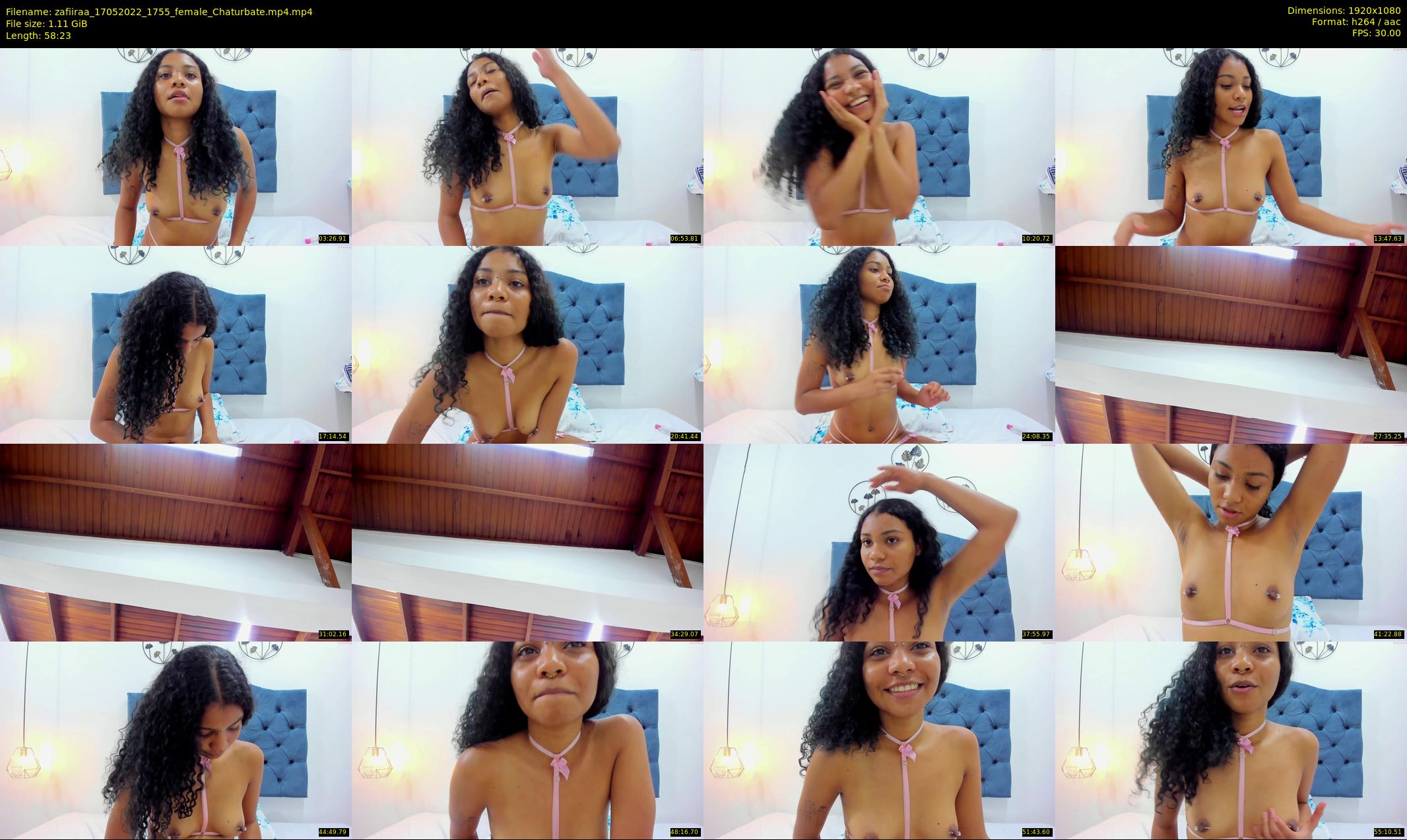 zafiiraa — 59 minute Chaturbate female cam show recording, 1080p, May 17, 2022