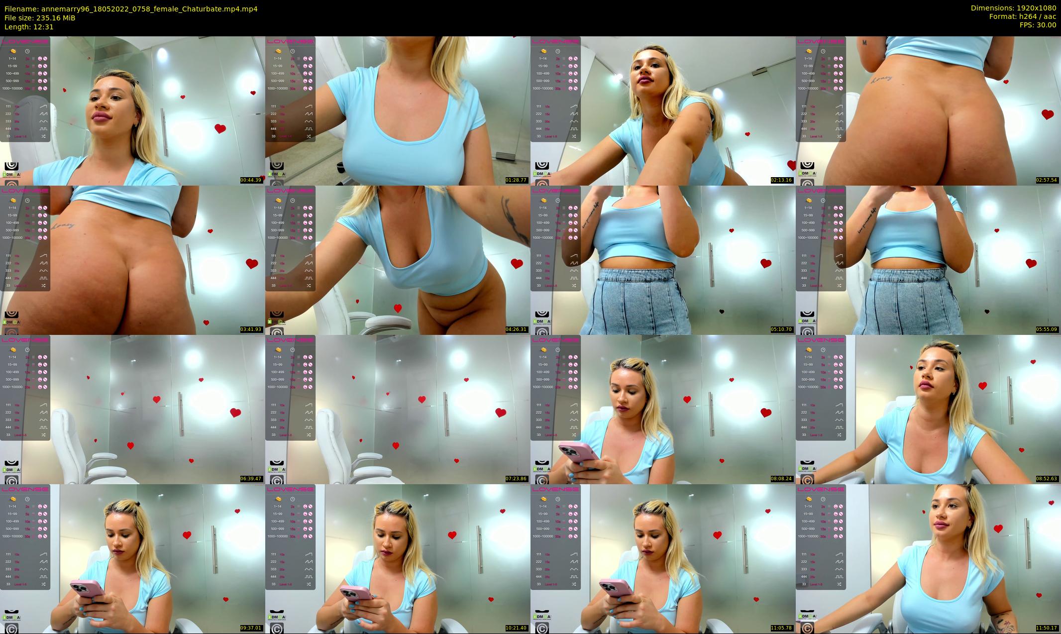annemarry96 — 13 minute Chaturbate female cam show recording, 1080p, May 18, 2022