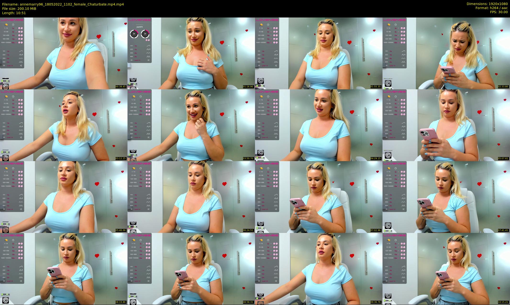 annemarry96 — 11 minute Chaturbate female cam show recording, 1080p, May 18, 2022