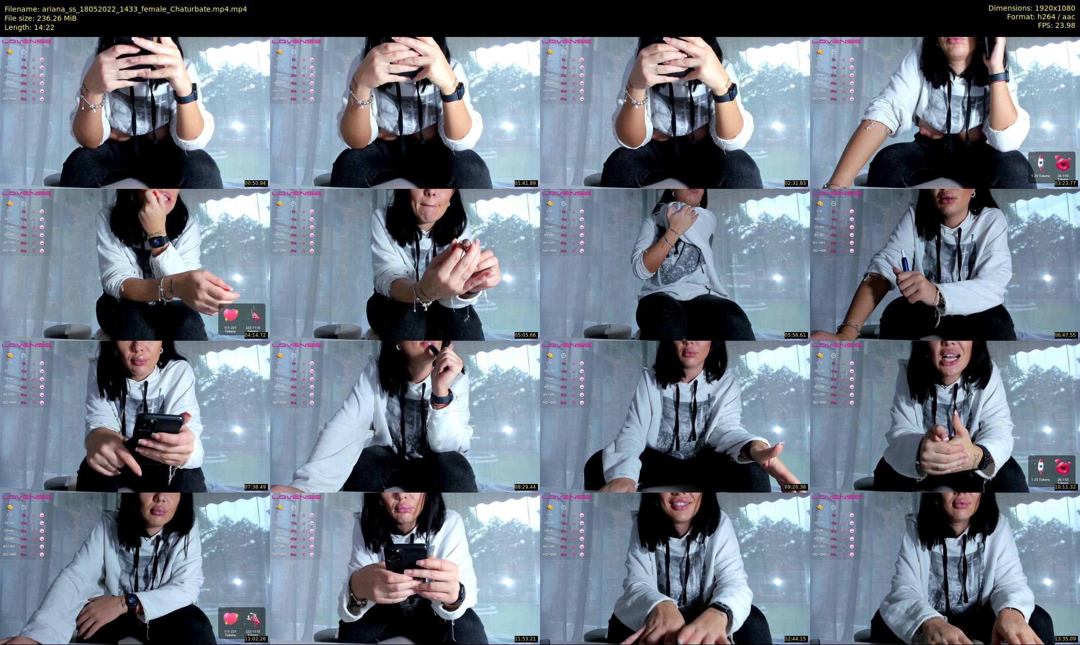 ariana_ss — 15 minute Chaturbate female cam show recording, 1080p, May 18, 2022