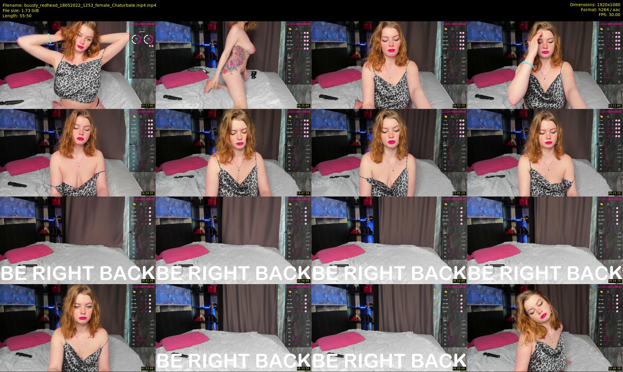 buusty_redhead — 56 minute Chaturbate female cam show recording, 1080p, May 18, 2022