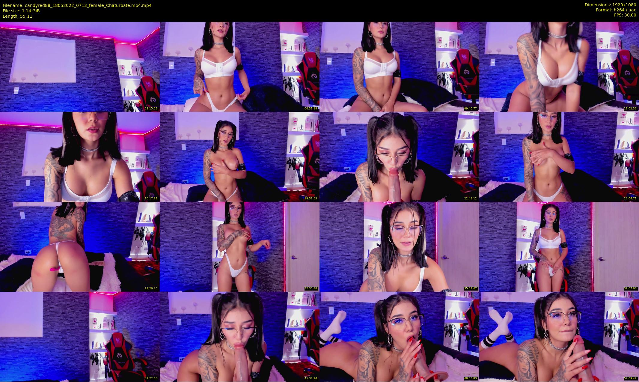 candyred88 — 56 minute Chaturbate female cam show recording, 1080p, May 18, 2022