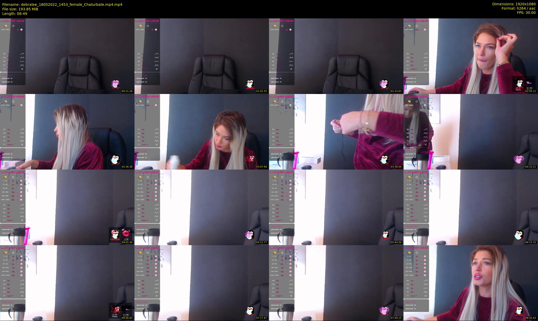 debralee — 9 minute Chaturbate female cam show recording, 1080p, May 18, 2022