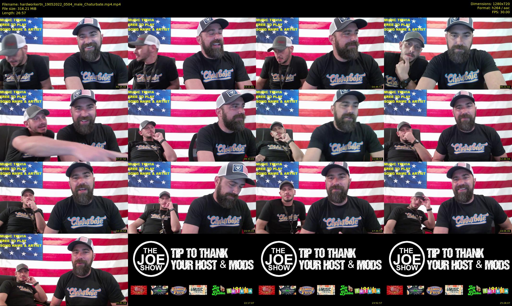 hardworkertn — 27 minute Chaturbate male cam show recording, 720p, May 19, 2022