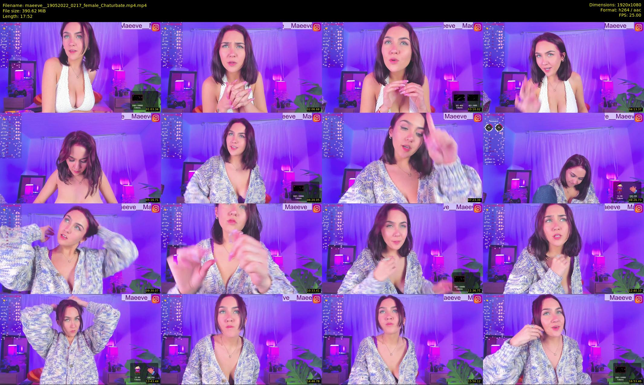 maeeve_ — 18 minute Chaturbate female cam show recording, 1080p, May 19, 2022