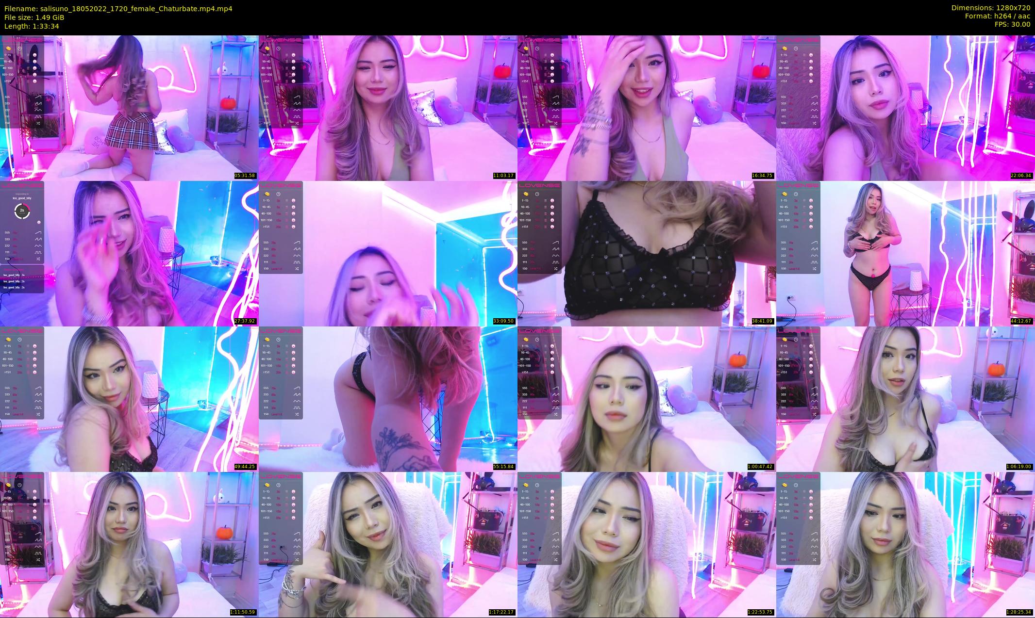 salisuno — 94 minute Chaturbate female cam show recording, 720p, May 18, 2022
