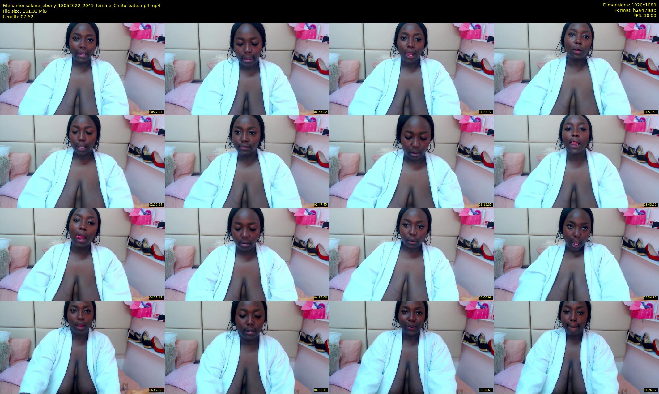 selene_ebony — 8 minute Chaturbate female cam show recording, 1080p, May 18, 2022
