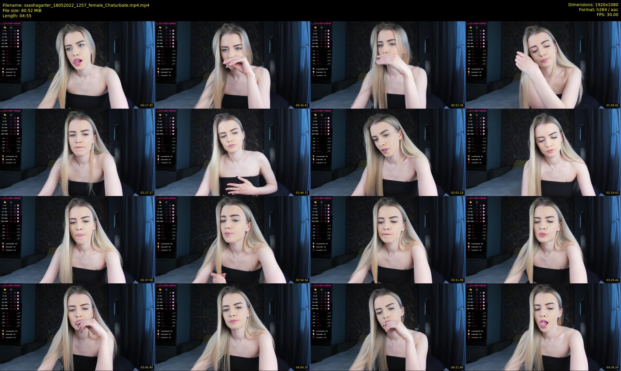 ssashagarter — 5 minute Chaturbate female cam show recording, 1080p, May 18, 2022