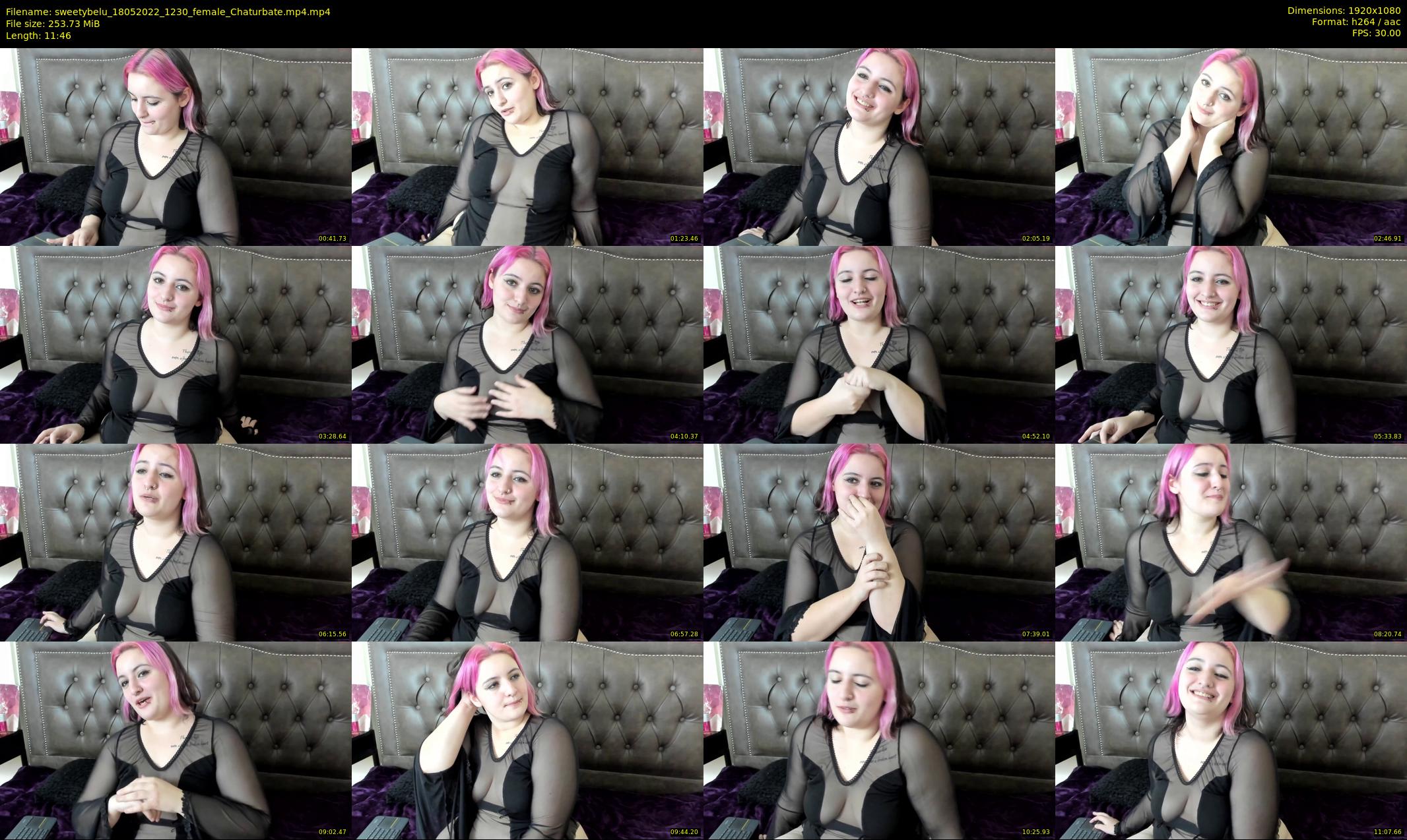 sweetybelu — 12 minute Chaturbate female cam show recording, 1080p, May 18, 2022