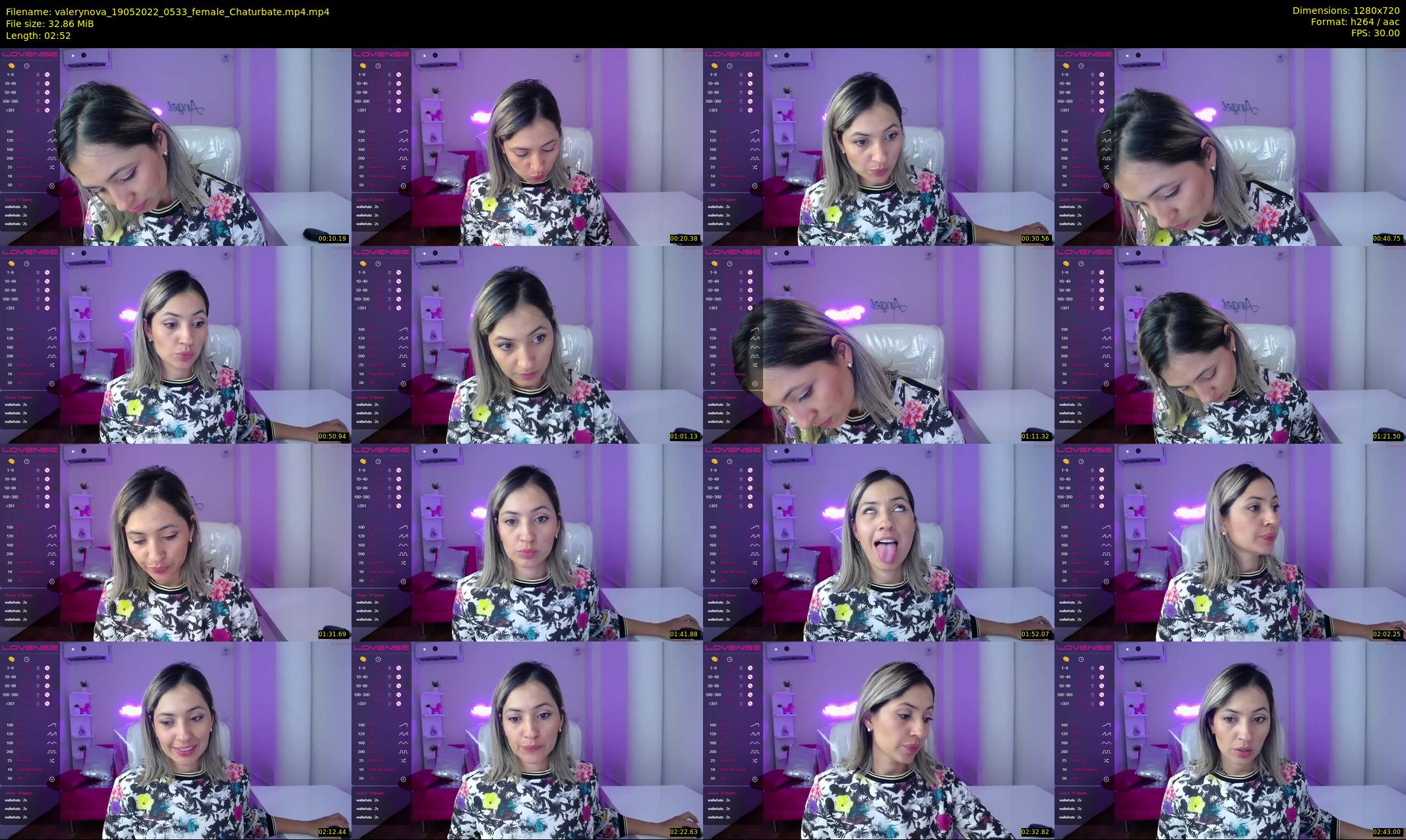 valerynova — 3 minute Chaturbate female cam show recording, 720p, May 19, 2022