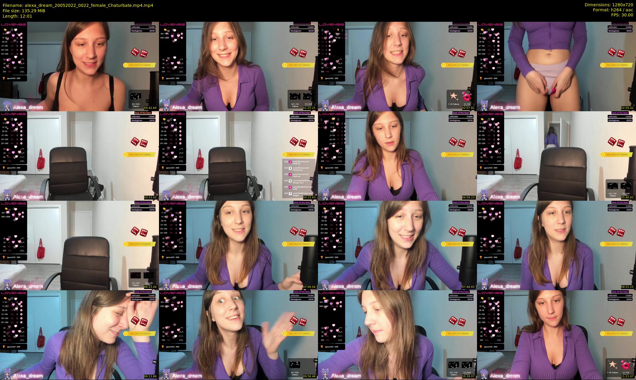 alexa_dream — 13 minute Chaturbate female cam show recording, 720p, May 20, 2022