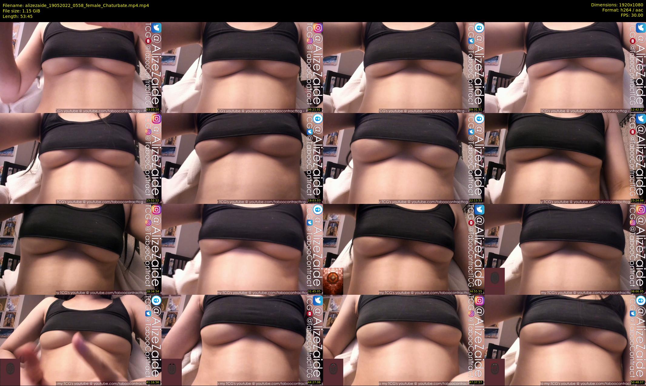 alizezaide — 54 minute Chaturbate female cam show recording, 1080p, May 19, 2022