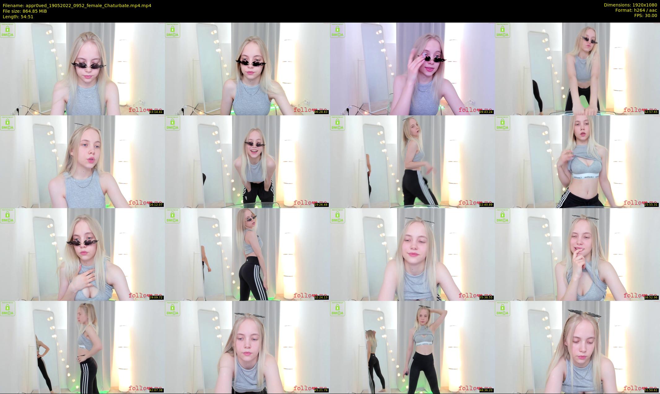 appr0ved — 55 minute Chaturbate female cam show recording, 1080p, May 19, 2022