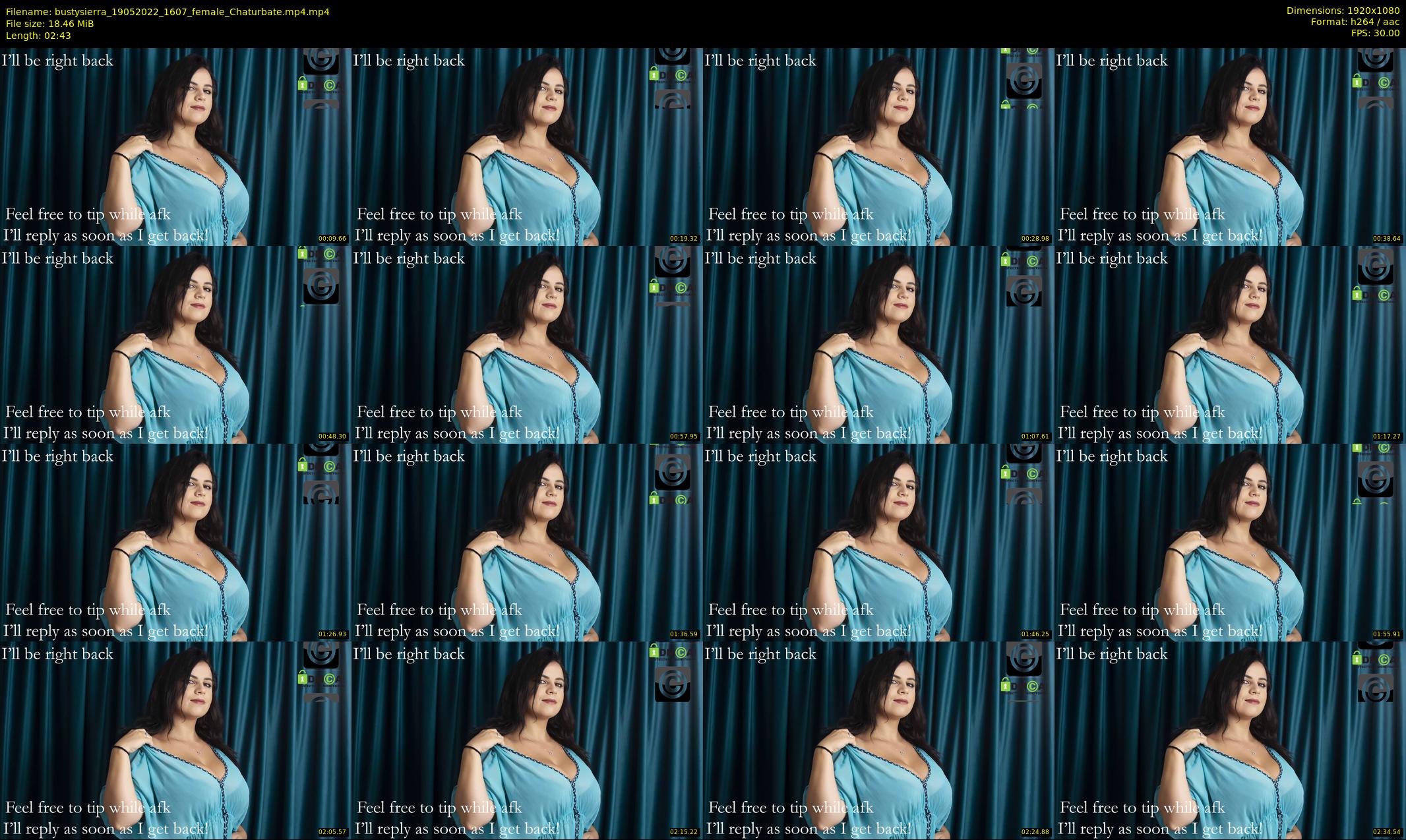 bustysierra — 3 minute Chaturbate female cam show recording, 1080p, May 19, 2022