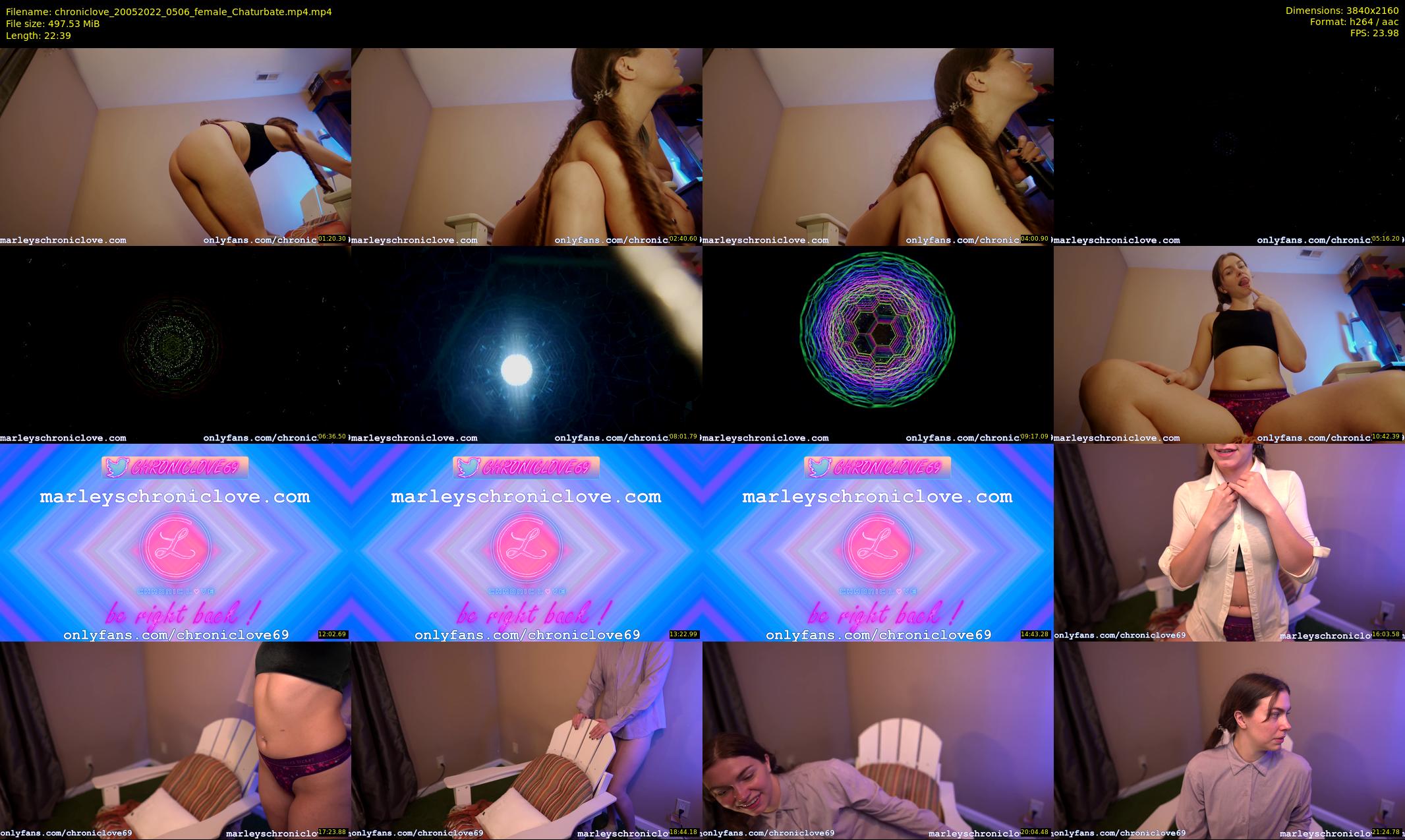 chroniclove — 23 minute Chaturbate female cam show recording, 4K, May 20, 2022