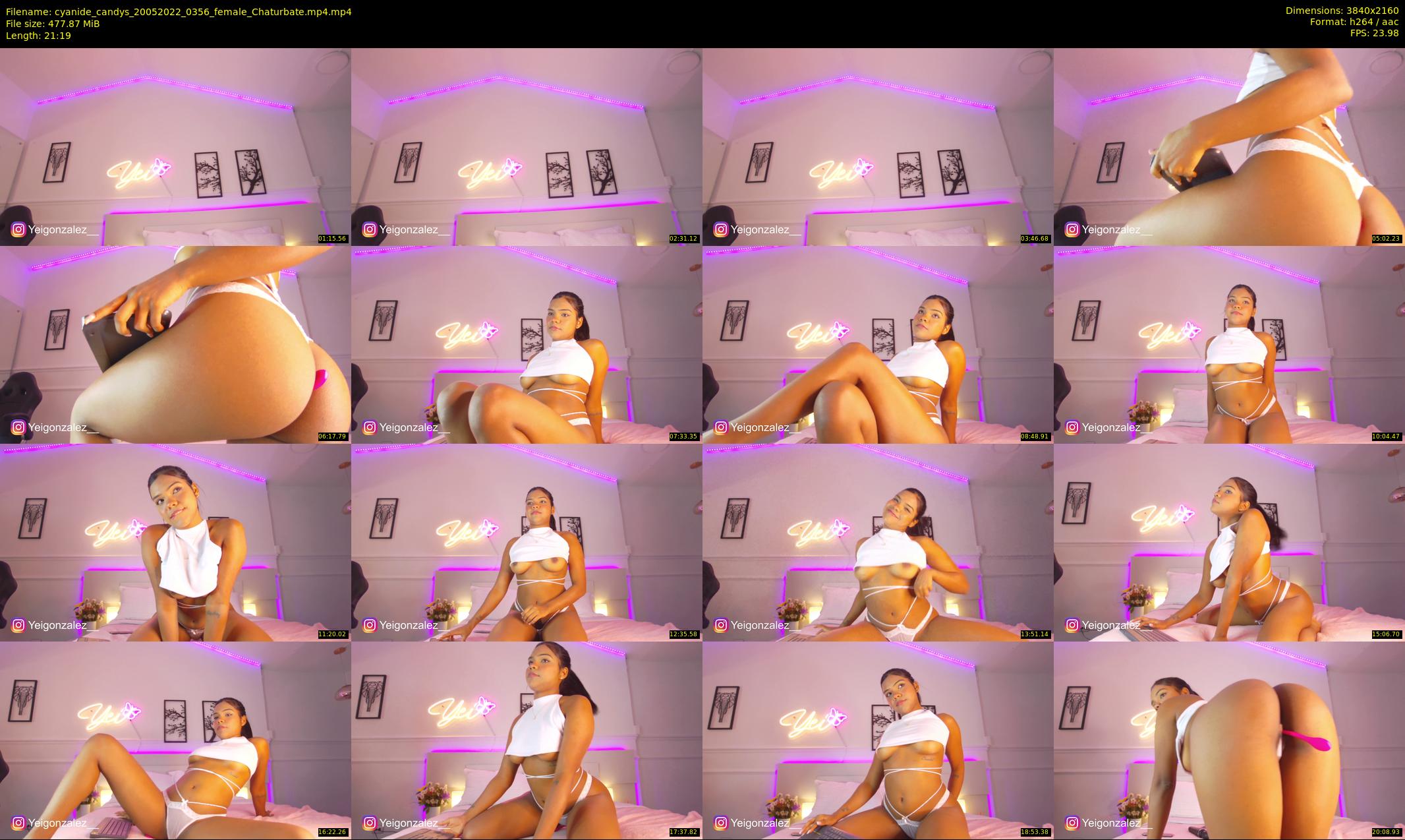 cyanide_candys — 22 minute Chaturbate female cam show recording, 4K, May 20, 2022