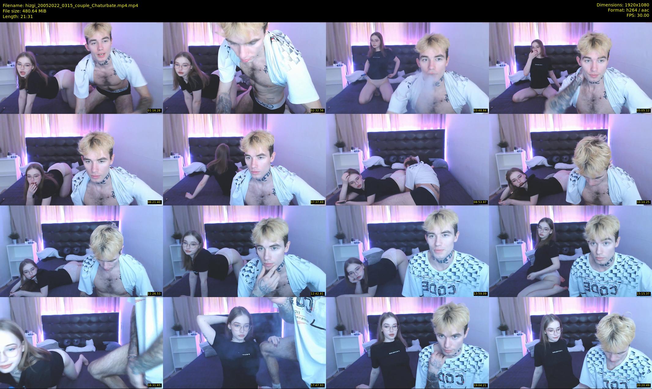 hizgi — 22 minute Chaturbate couple cam show recording, 1080p, May 20, 2022