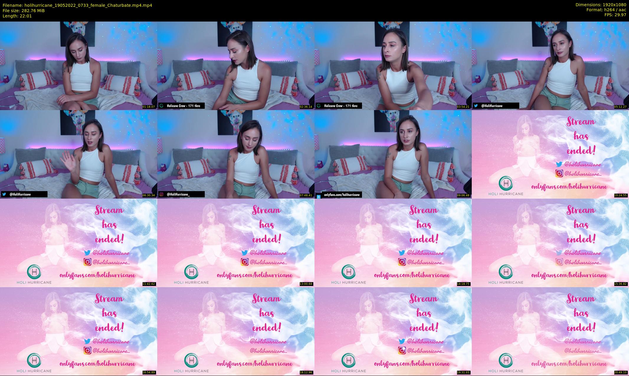 holihurricane — 23 minute Chaturbate female cam show recording, 1080p, May 19, 2022