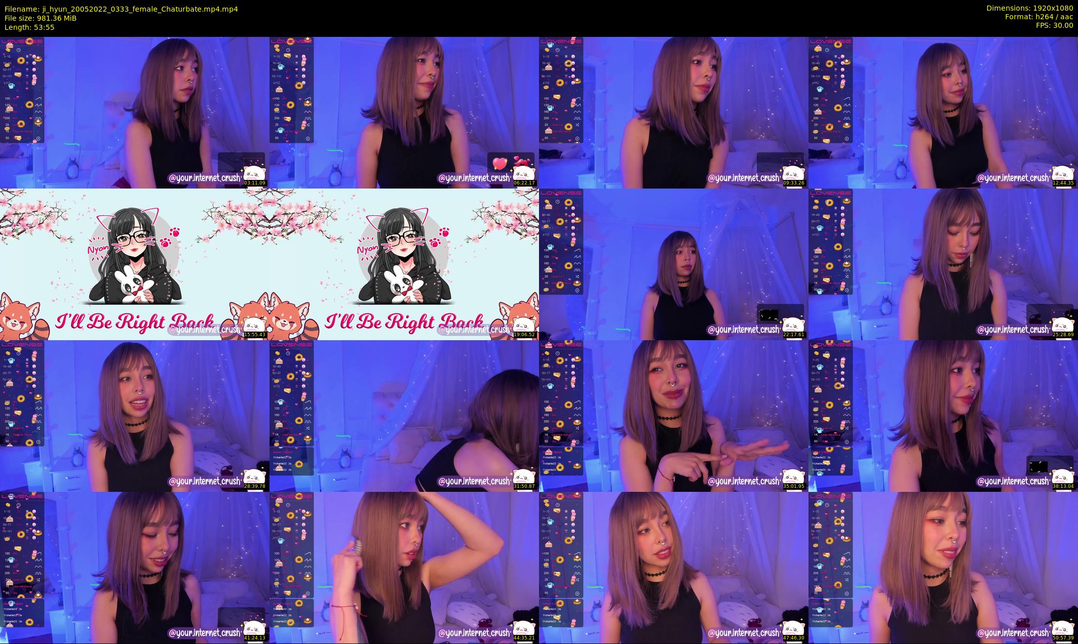 ji_hyun — 54 minute Chaturbate female cam show recording, 1080p, May 20, 2022