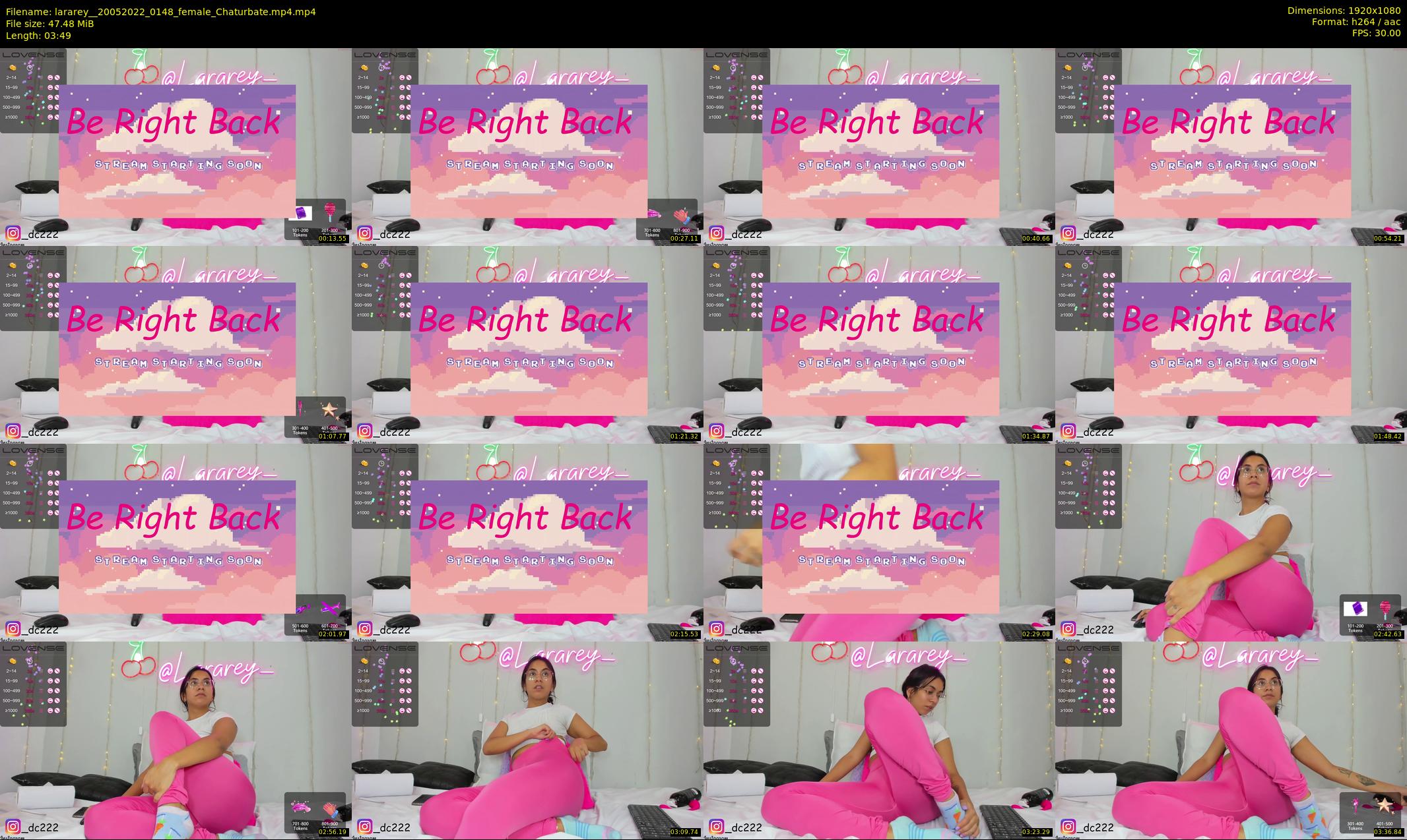 lararey_ — 4 minute Chaturbate female cam show recording, 1080p, May 20, 2022