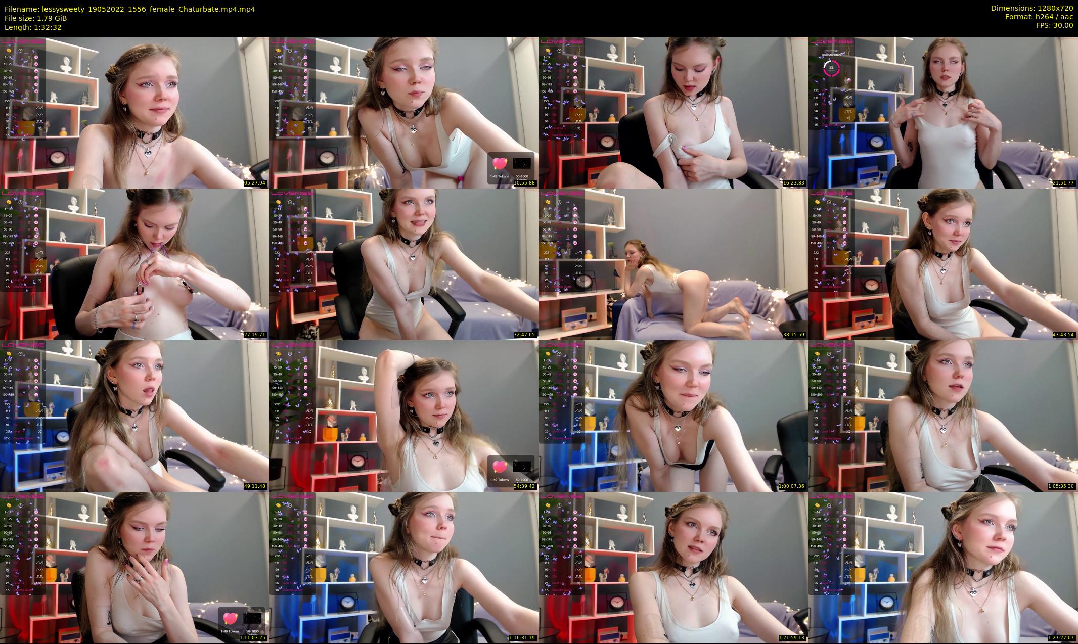 lessysweety — 93 minute Chaturbate female cam show recording, 720p, May 19, 2022