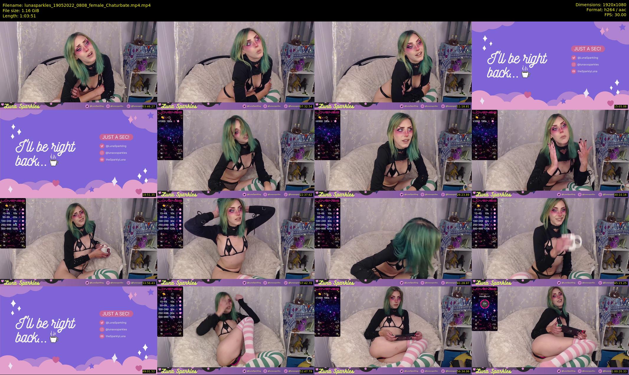 lunasparkles — 64 minute Chaturbate female cam show recording, 1080p, May 19, 2022
