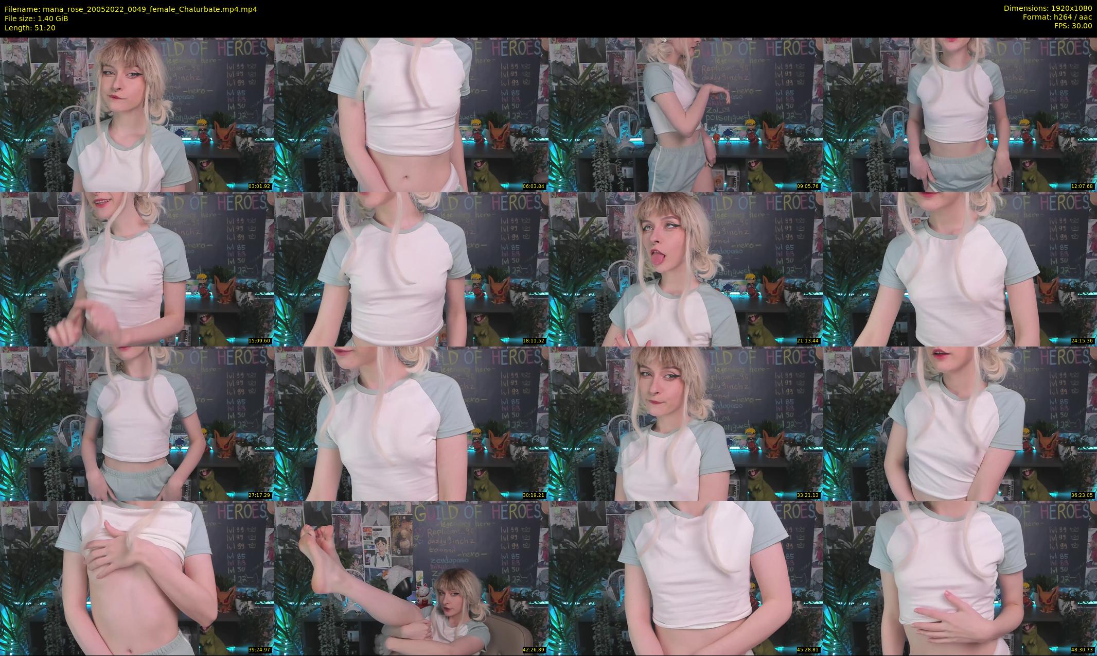 mana_rose — 52 minute Chaturbate female cam show recording, 1080p, May 20, 2022