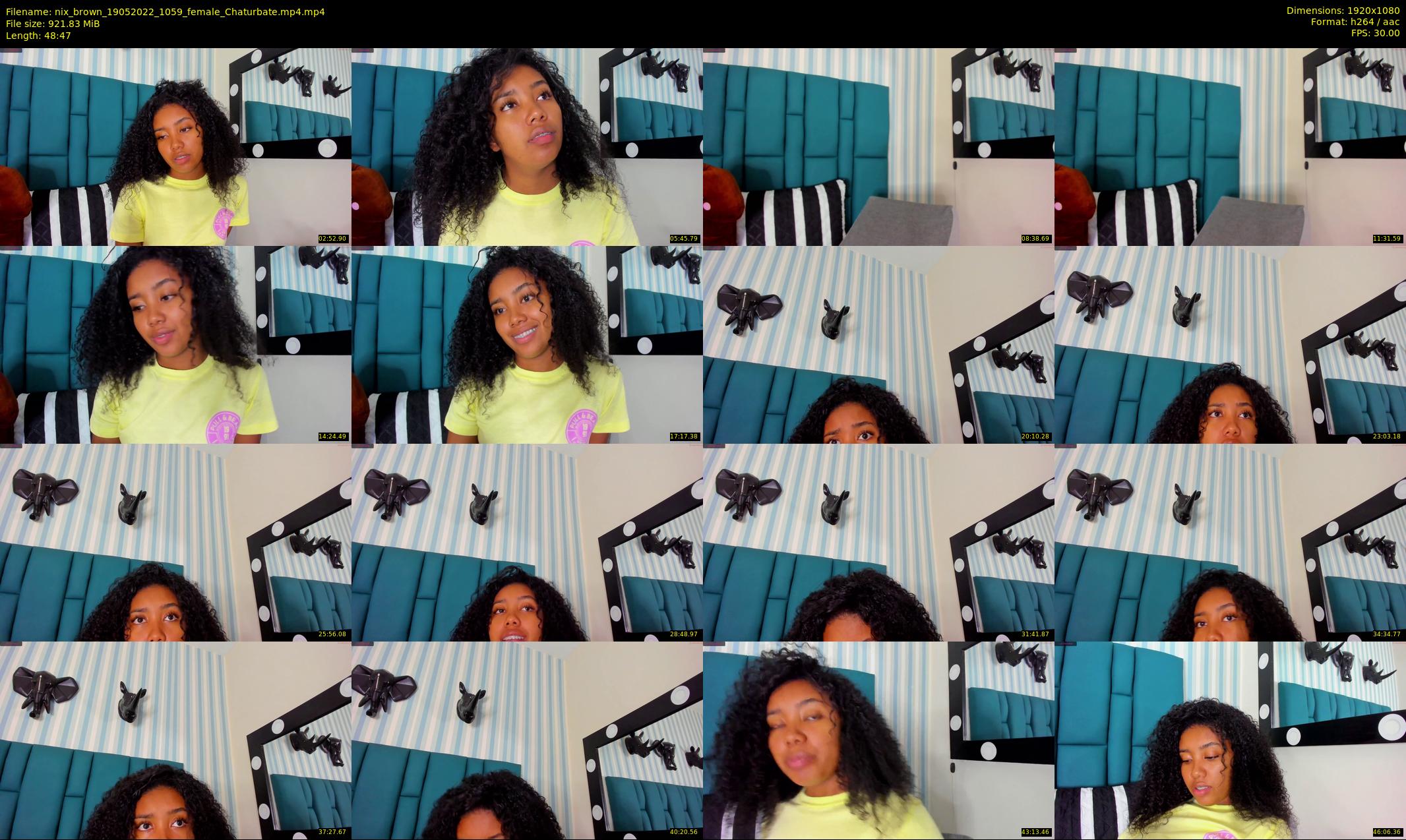 nix_brown — 49 minute Chaturbate female cam show recording, 1080p, May 19, 2022
