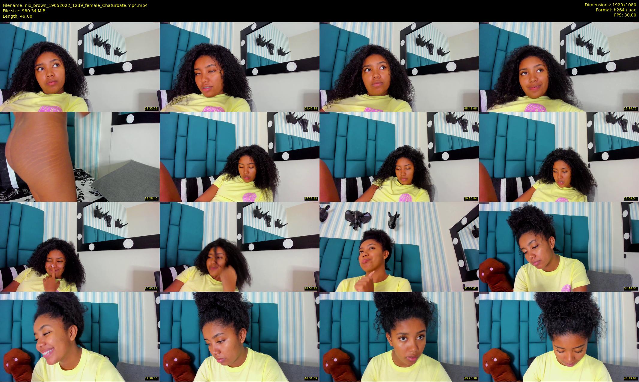 nix_brown — 49 minute Chaturbate female cam show recording, 1080p, May 19, 2022