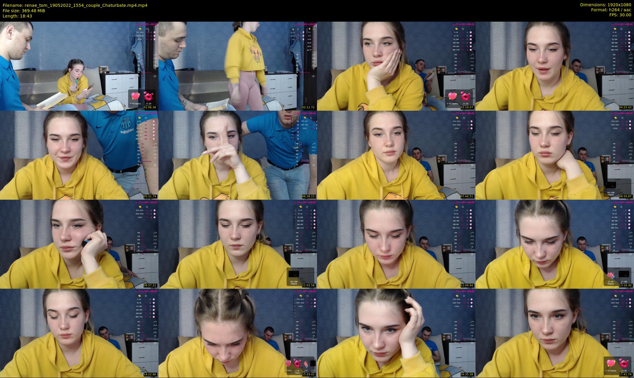 renae_tom — 19 minute Chaturbate couple cam show recording, 1080p, May 19, 2022