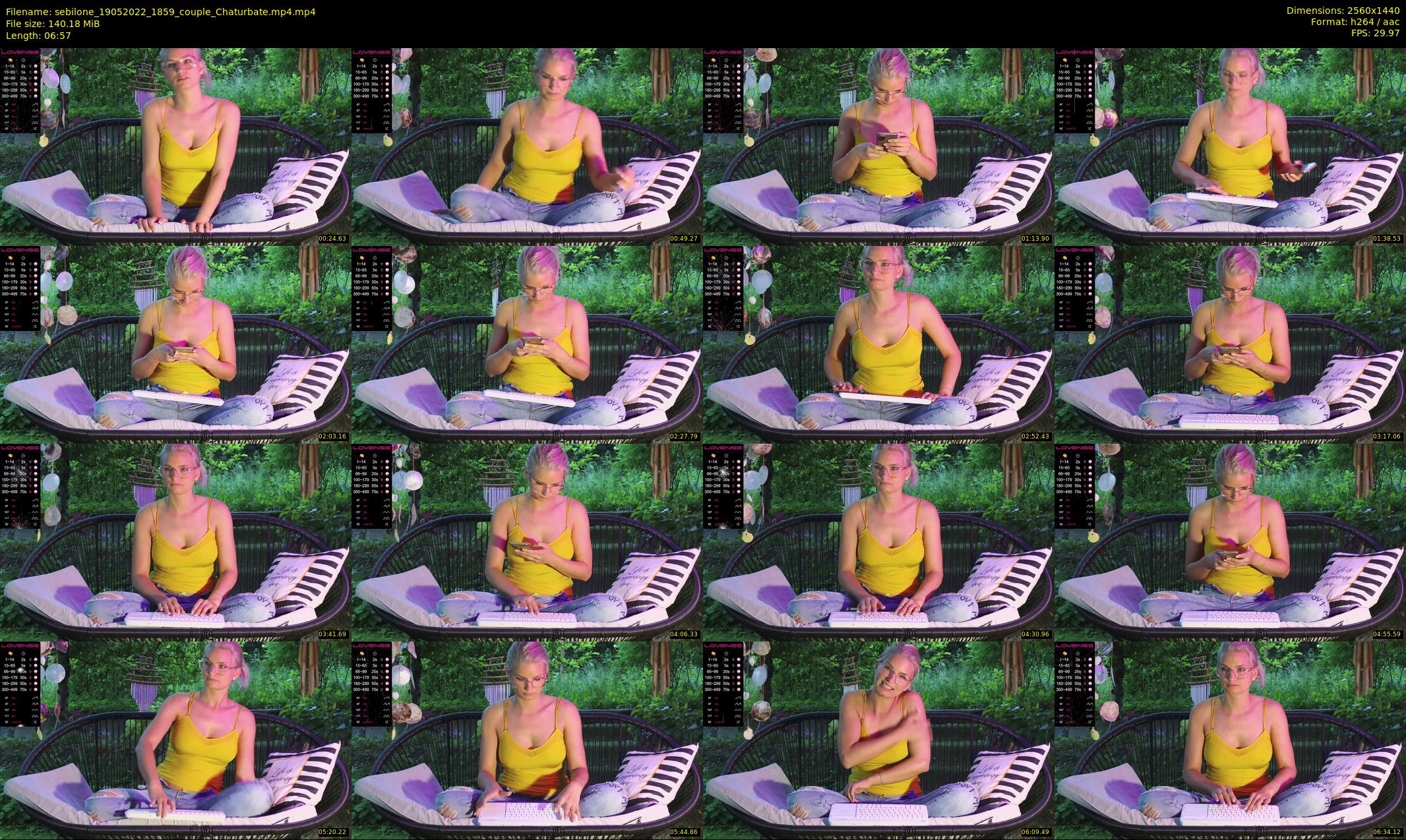 sebilone — 7 minute Chaturbate couple cam show recording, 1080p, May 19, 2022