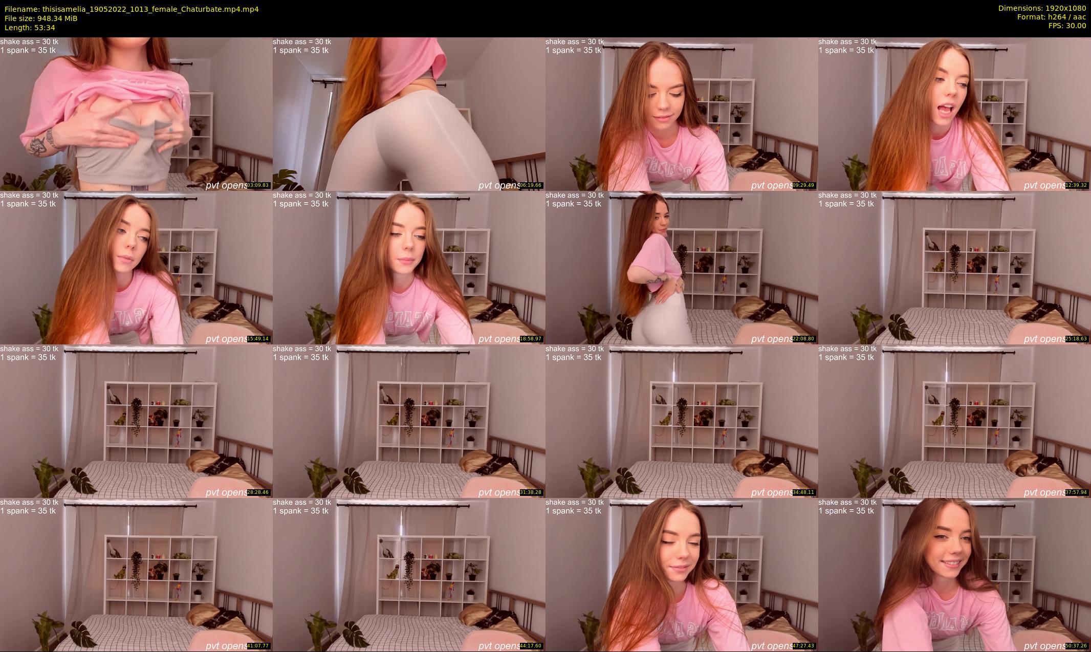 thisisamelia — 54 minute Chaturbate female cam show recording, 1080p, May 19, 2022