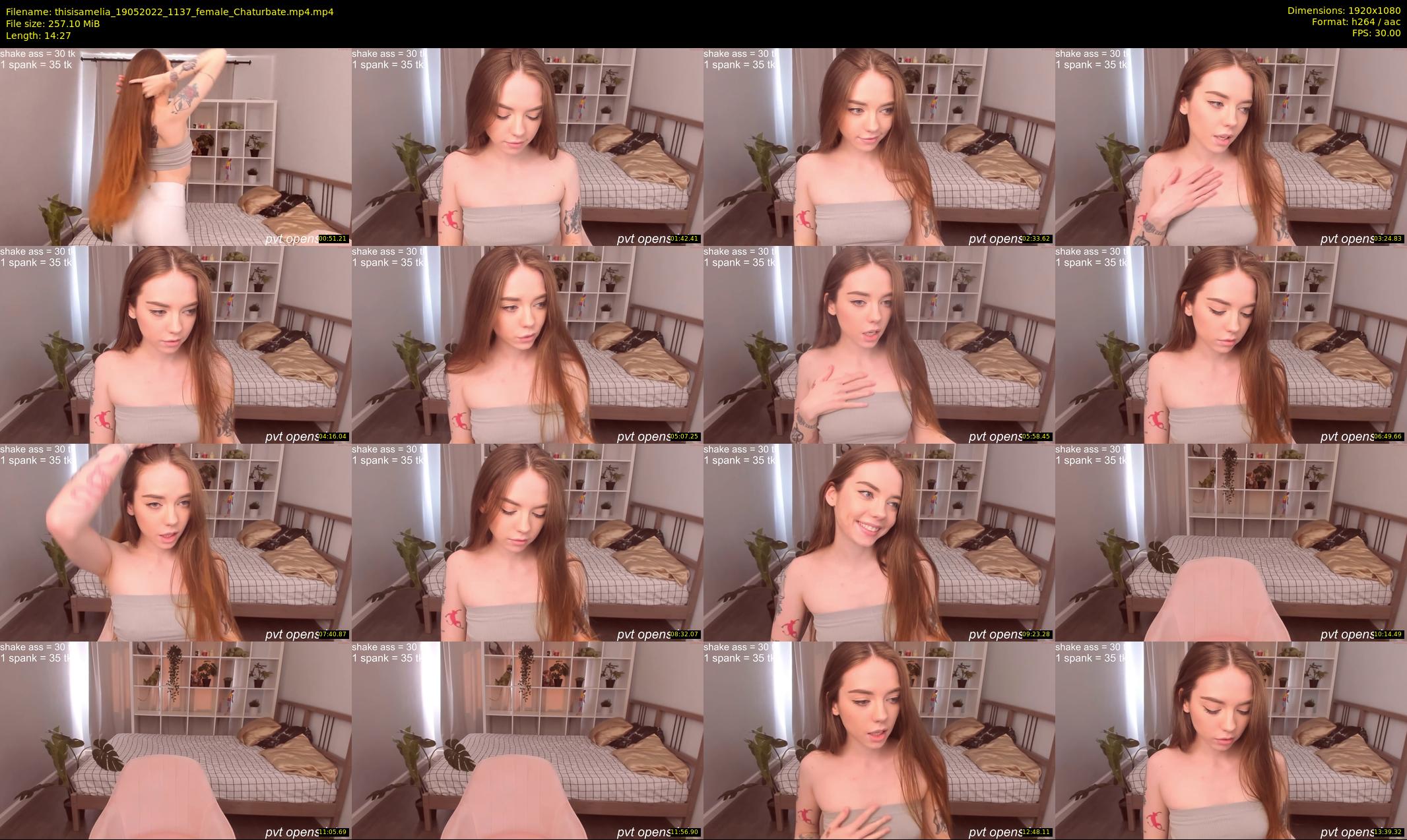 thisisamelia — 15 minute Chaturbate female cam show recording, 1080p, May 19, 2022