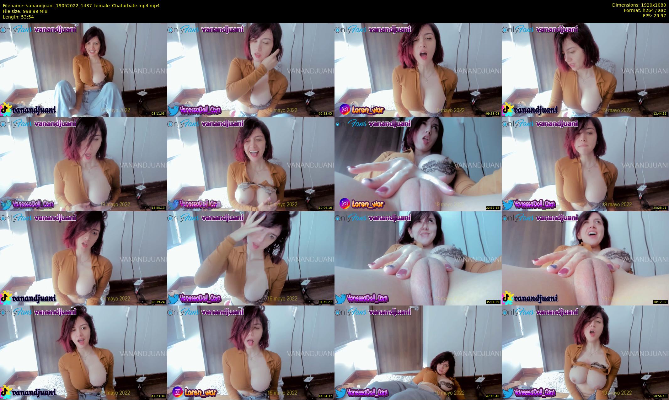 vanandjuani — 54 minute Chaturbate female cam show recording, 1080p, May 19, 2022