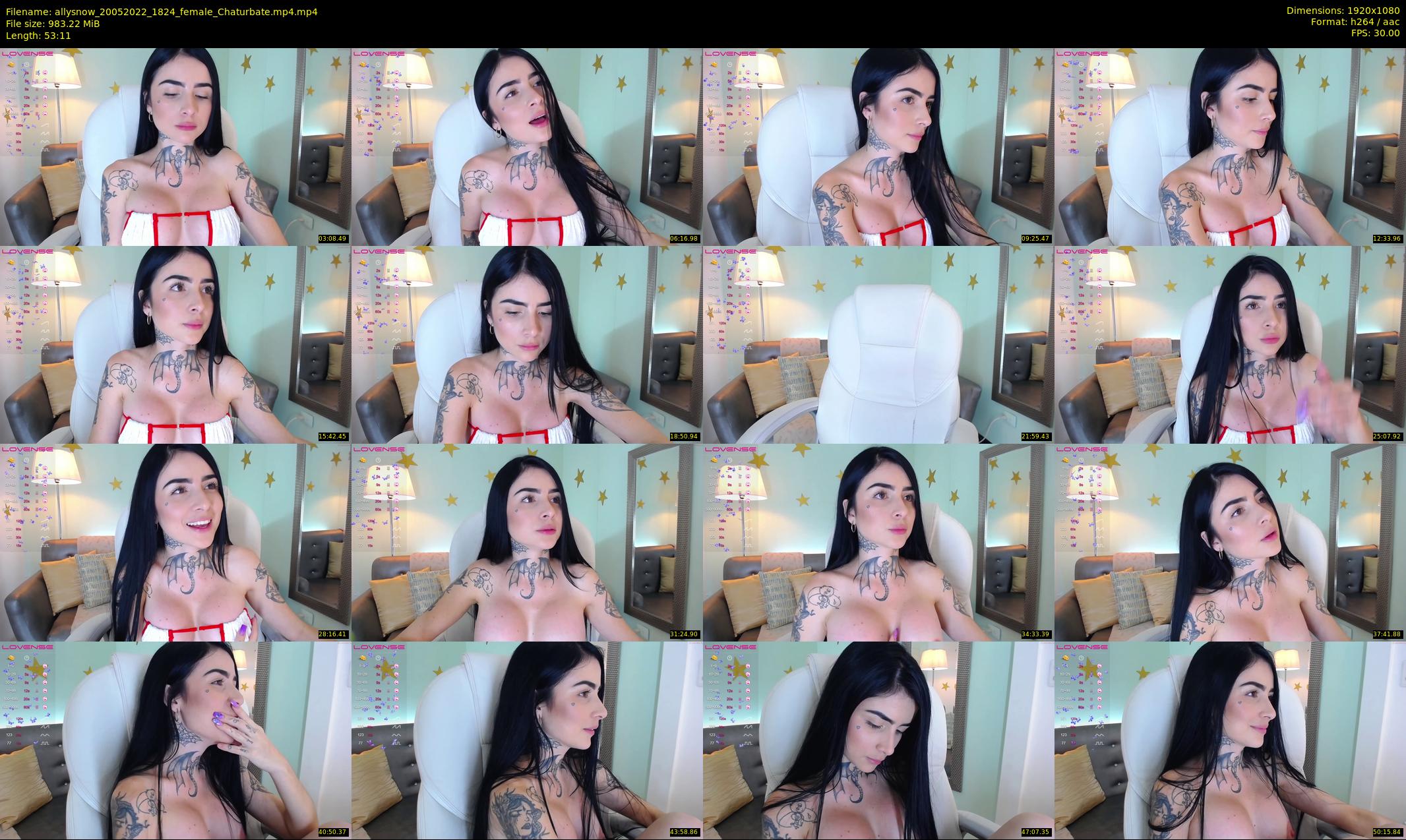 allysnow — 54 minute Chaturbate female cam show recording, 1080p, May 20, 2022