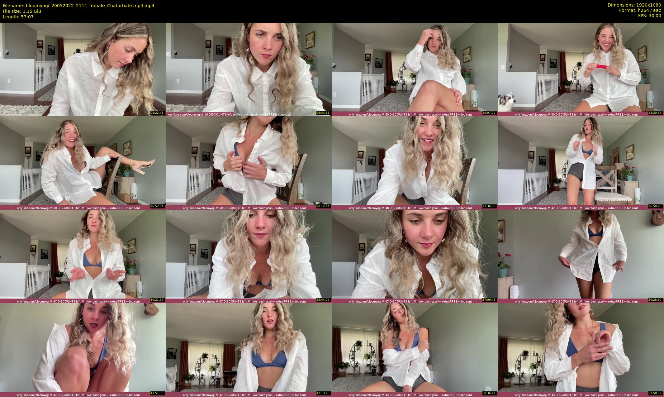 bloomyogi — 58 minute Chaturbate female cam show recording, 1080p, May 20, 2022